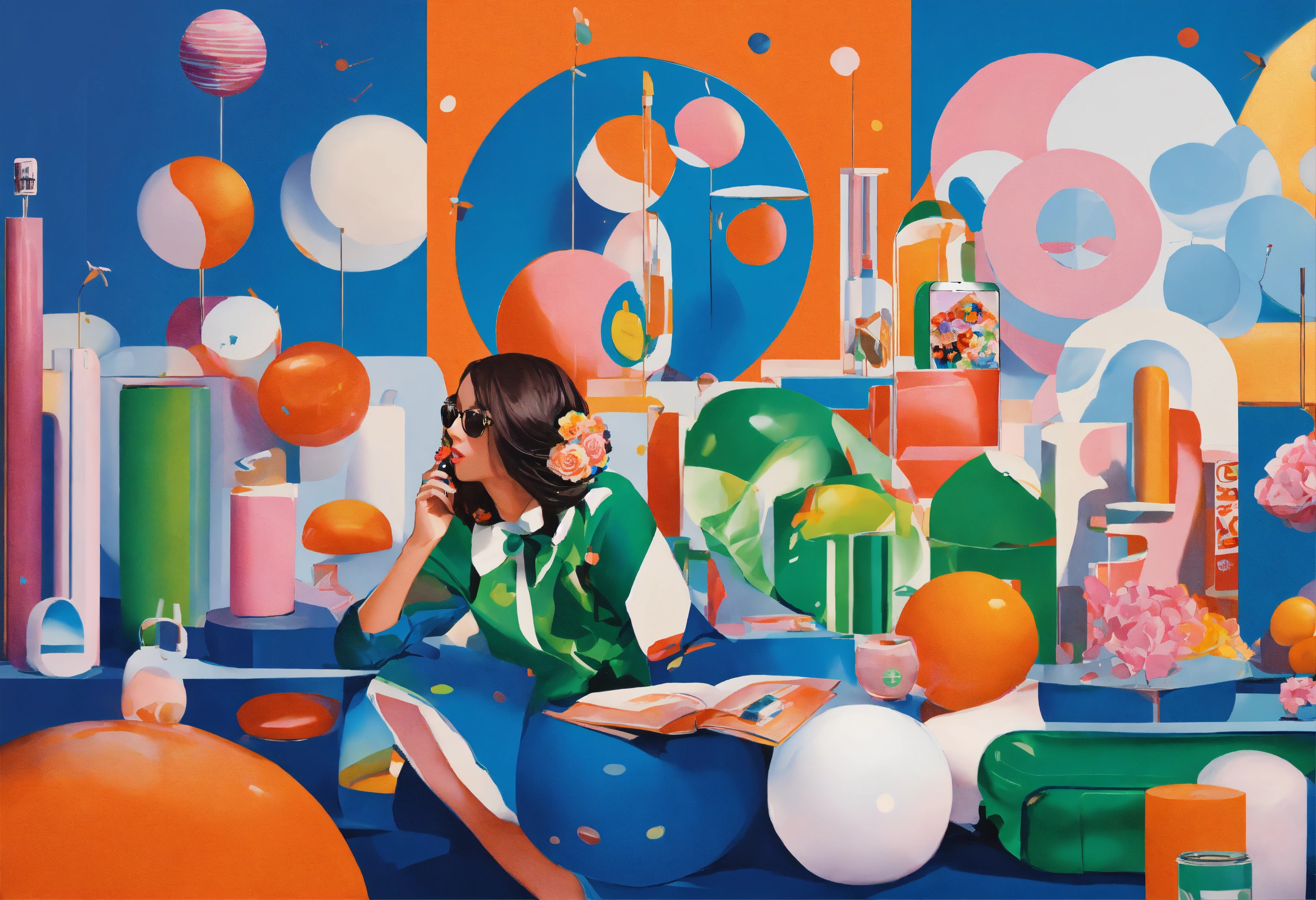 Lexica In the foreground, there is a block of 5 icons representing