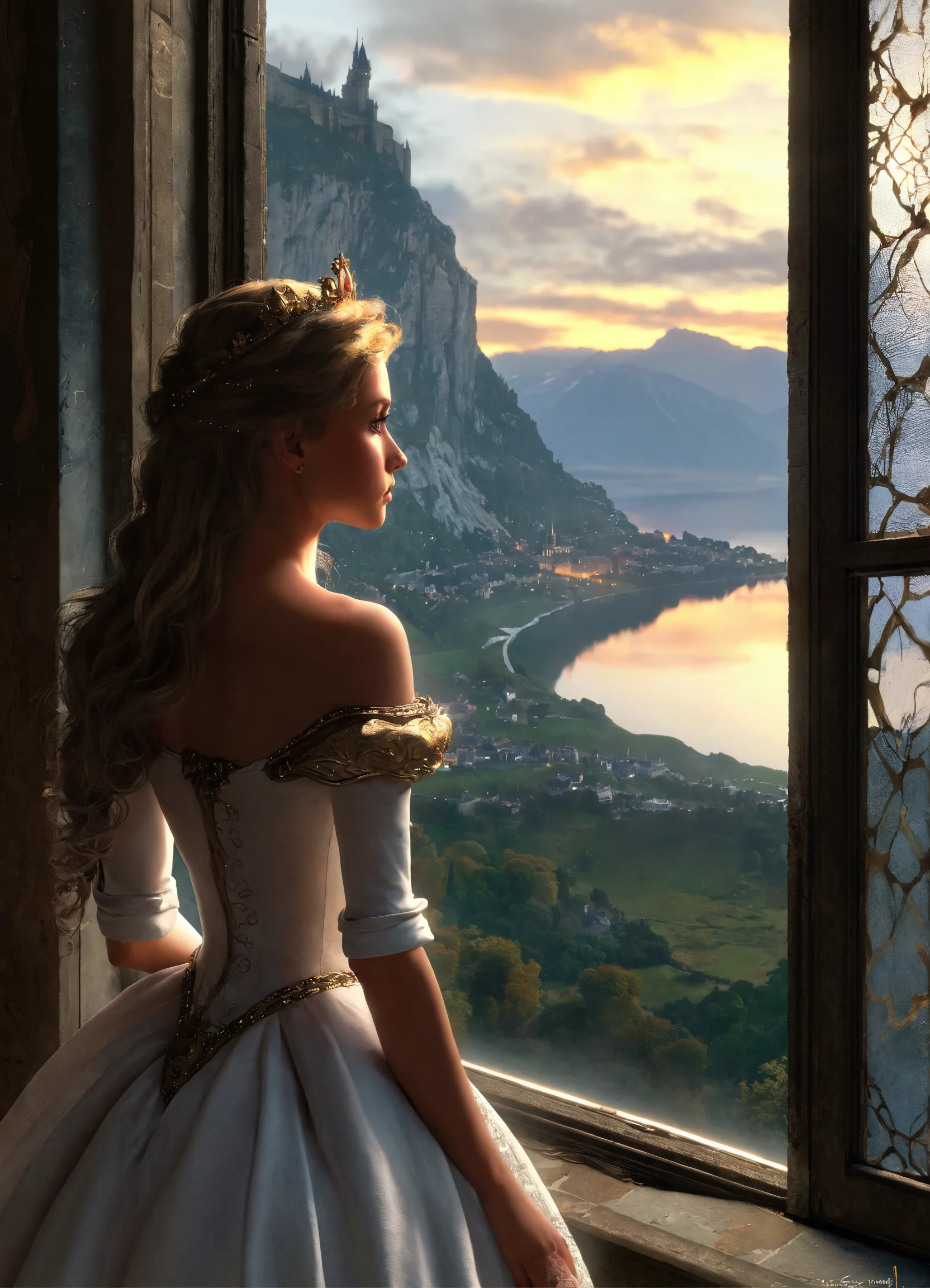 Lexica - A beautiful princess with a nice view. looking soo realistic