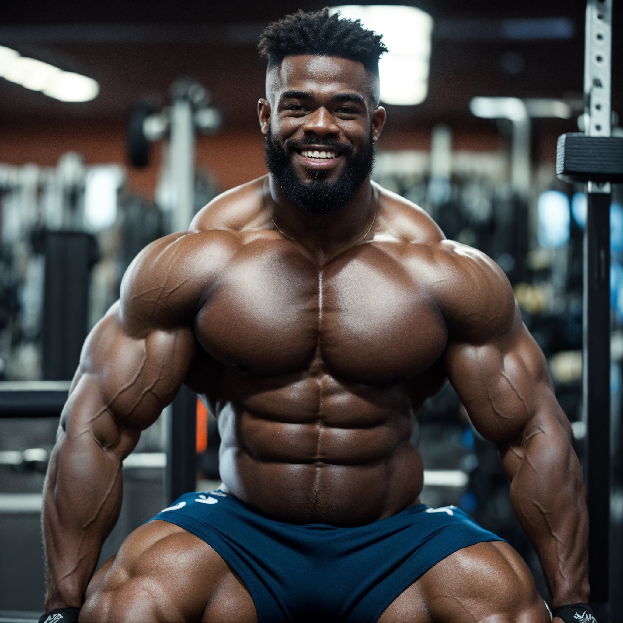 Lexica - 30-year-old hairy man with big muscles, Bukayo Saka, big  bodybuilder, body like a wrestler, at the gym