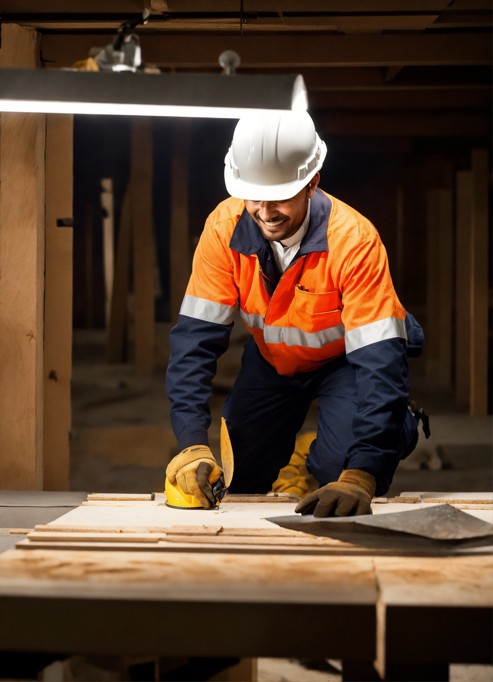 Lexica - Envision a well-organized construction site where a skilled ...