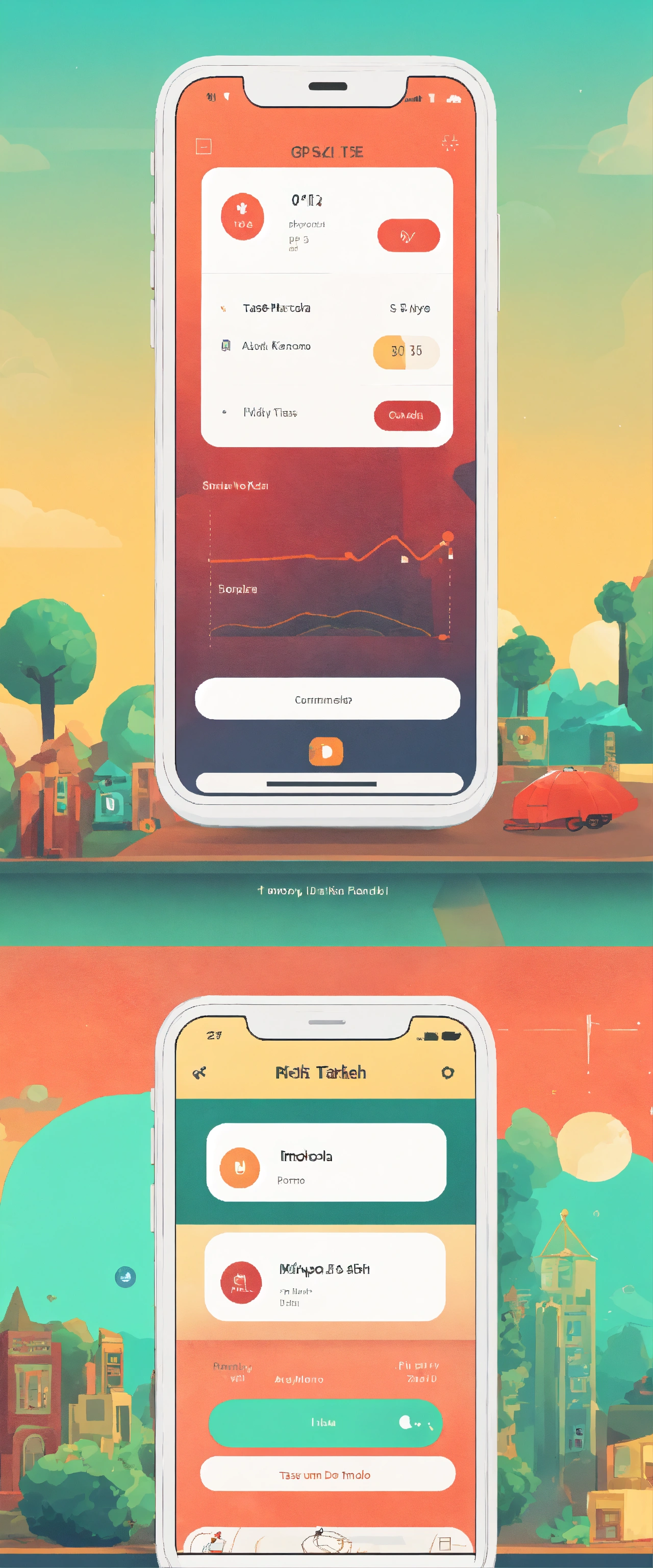 Lexica - Stylised app ui for focusing on task, pomodoro style