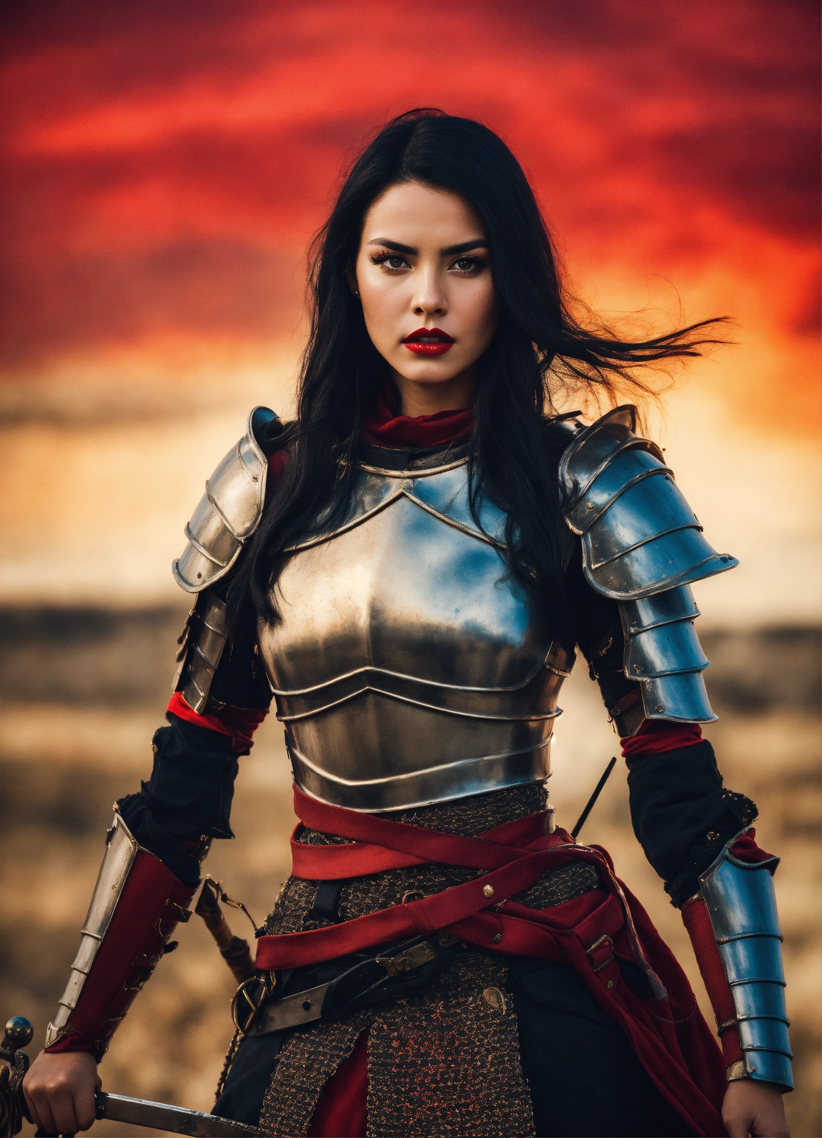Lexica - Photo quality portrait of beautiful female warrior knight with ...