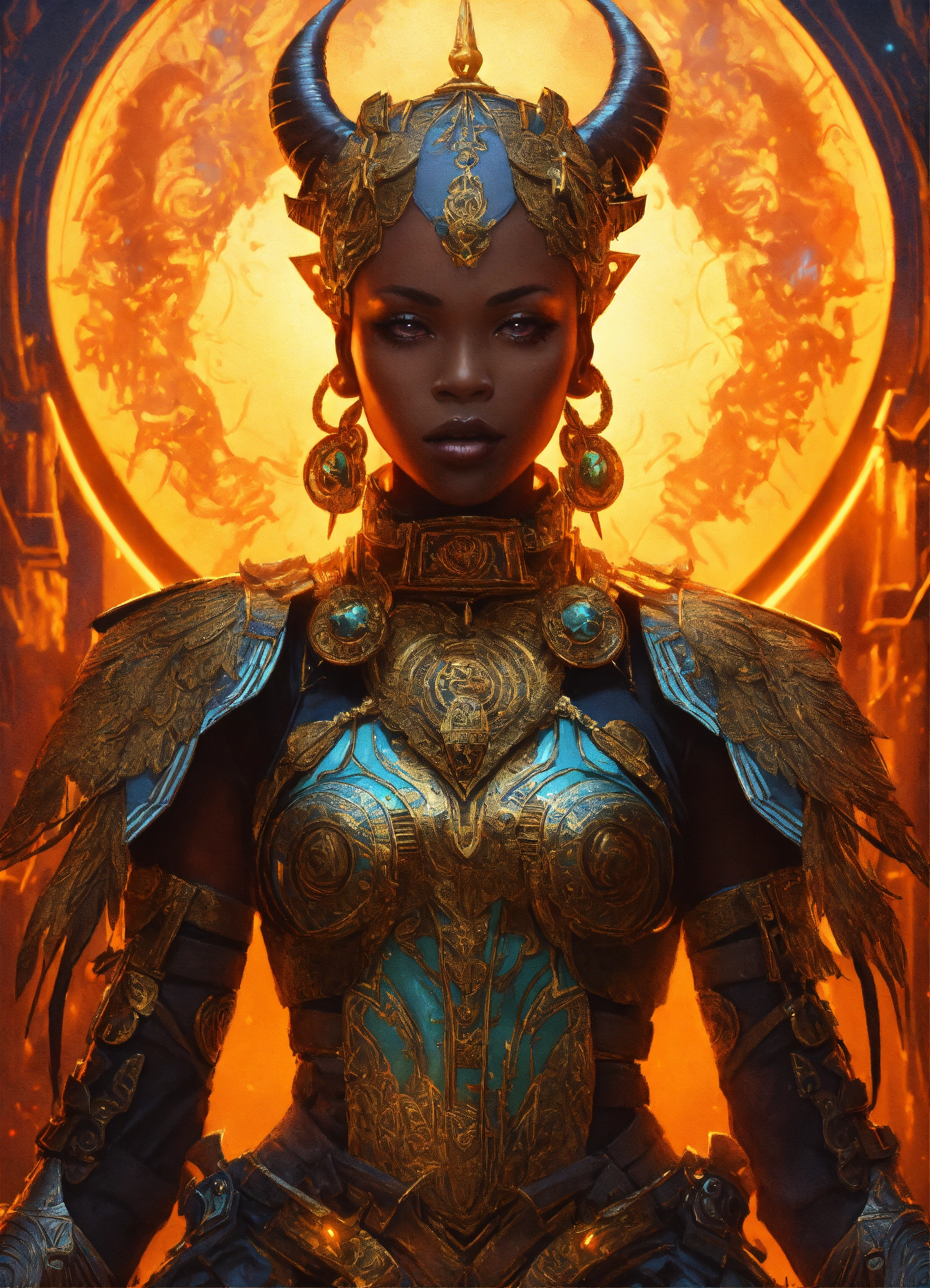 Lexica - A african devil women wearing an epic art, in style of art ...