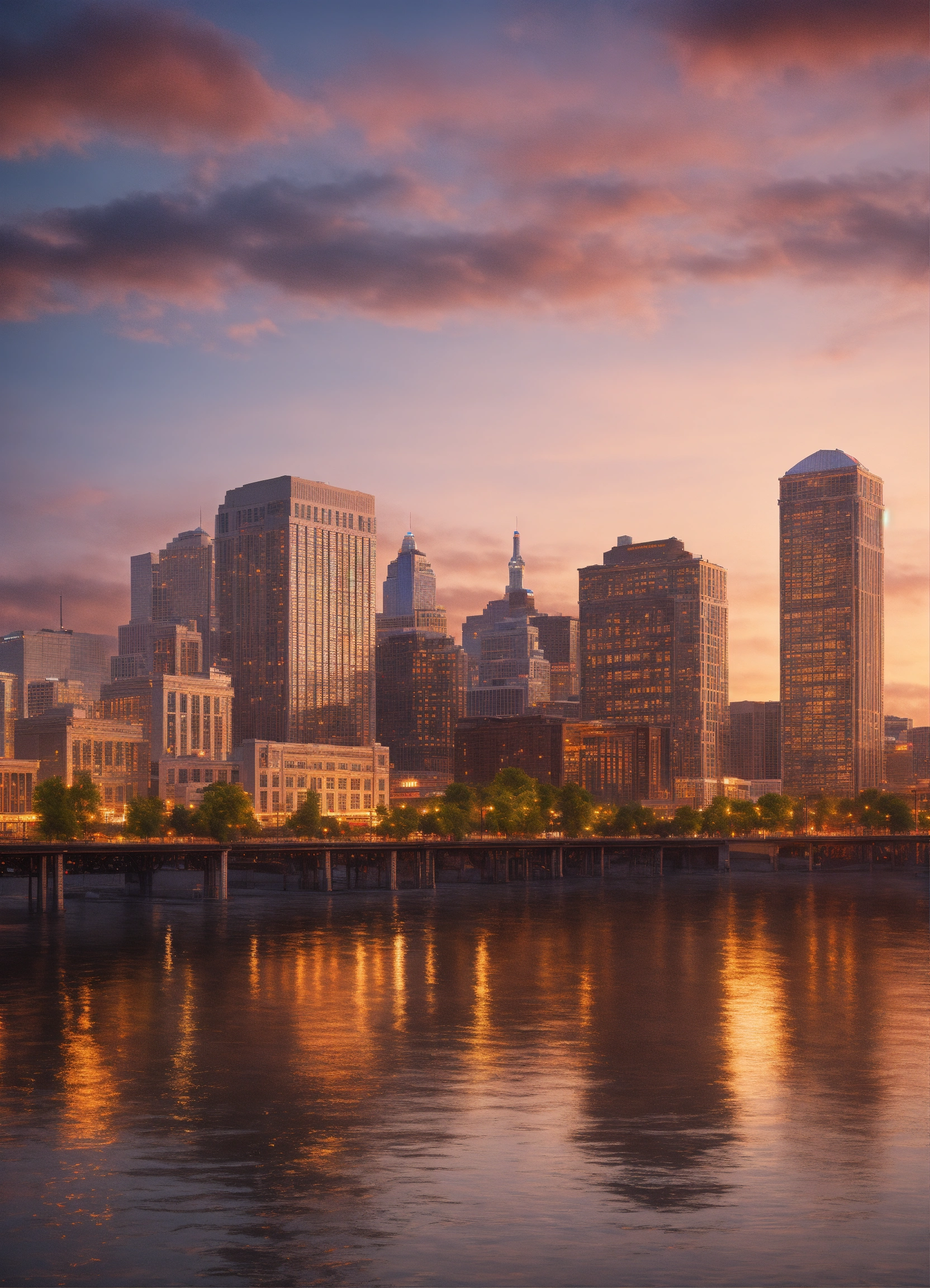 Lexica - Milwaukee, Wisconsin skyline, 4k render, hyperrealistic,