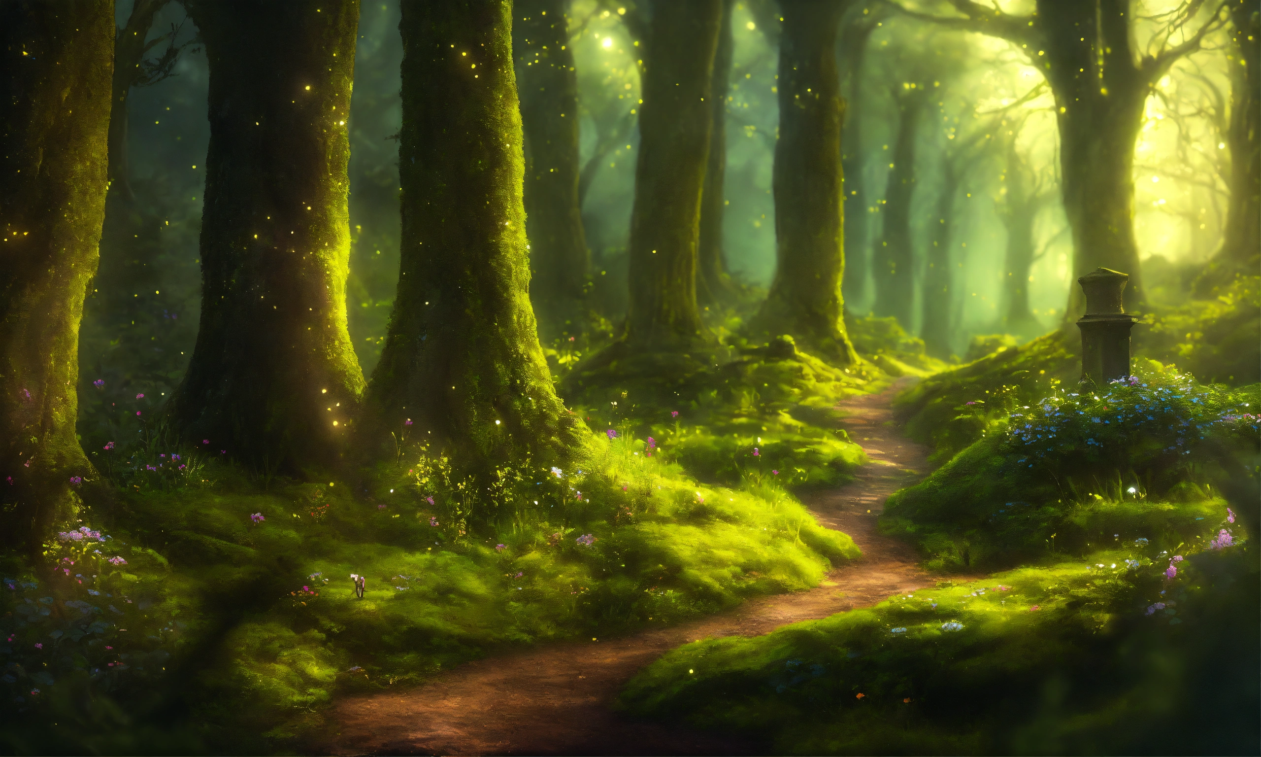 Lexica - Epic shot of a fairy forest in Ireland, ultra detailed, ultra ...