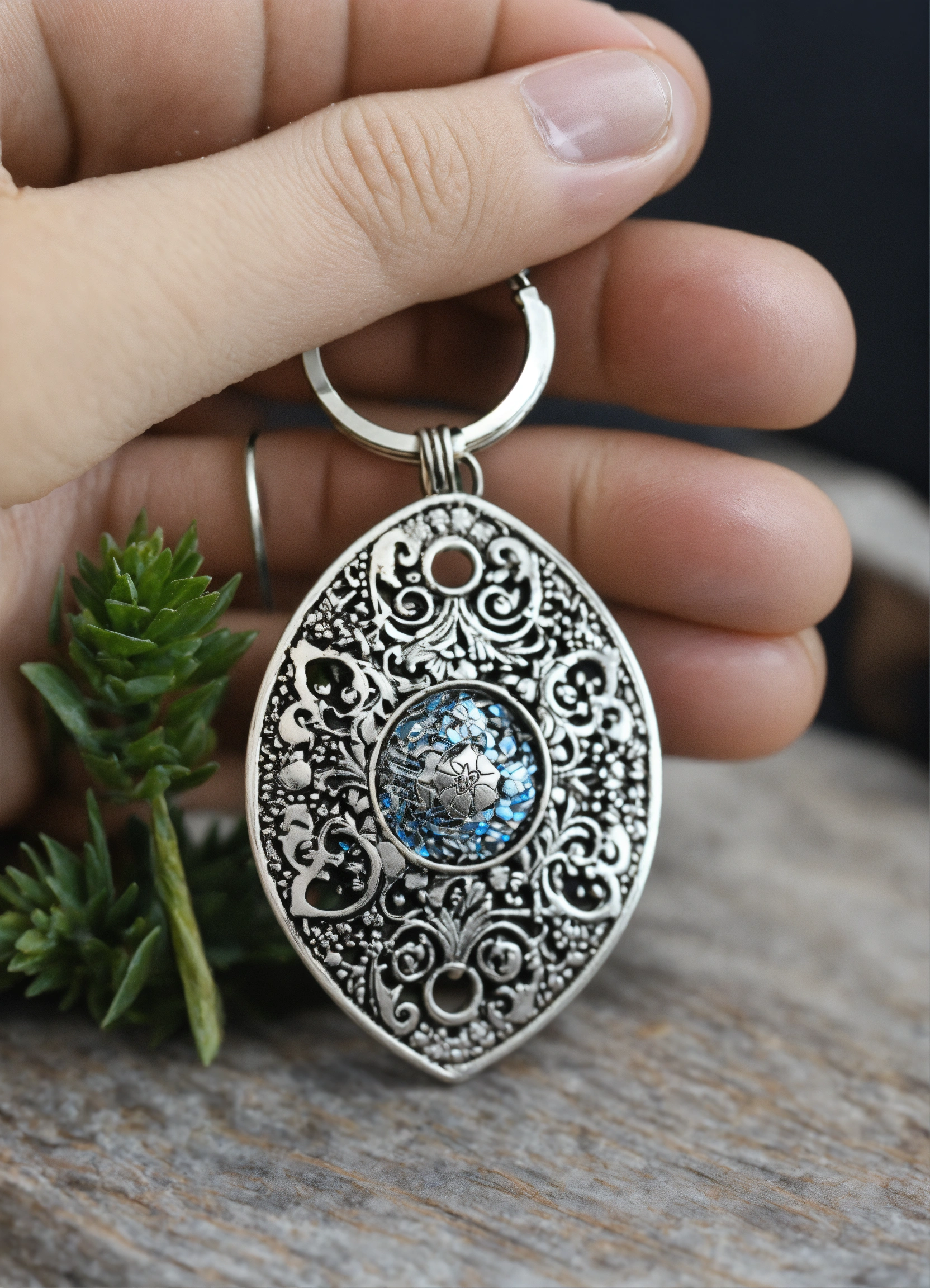 Lexica - Silver metal keychains