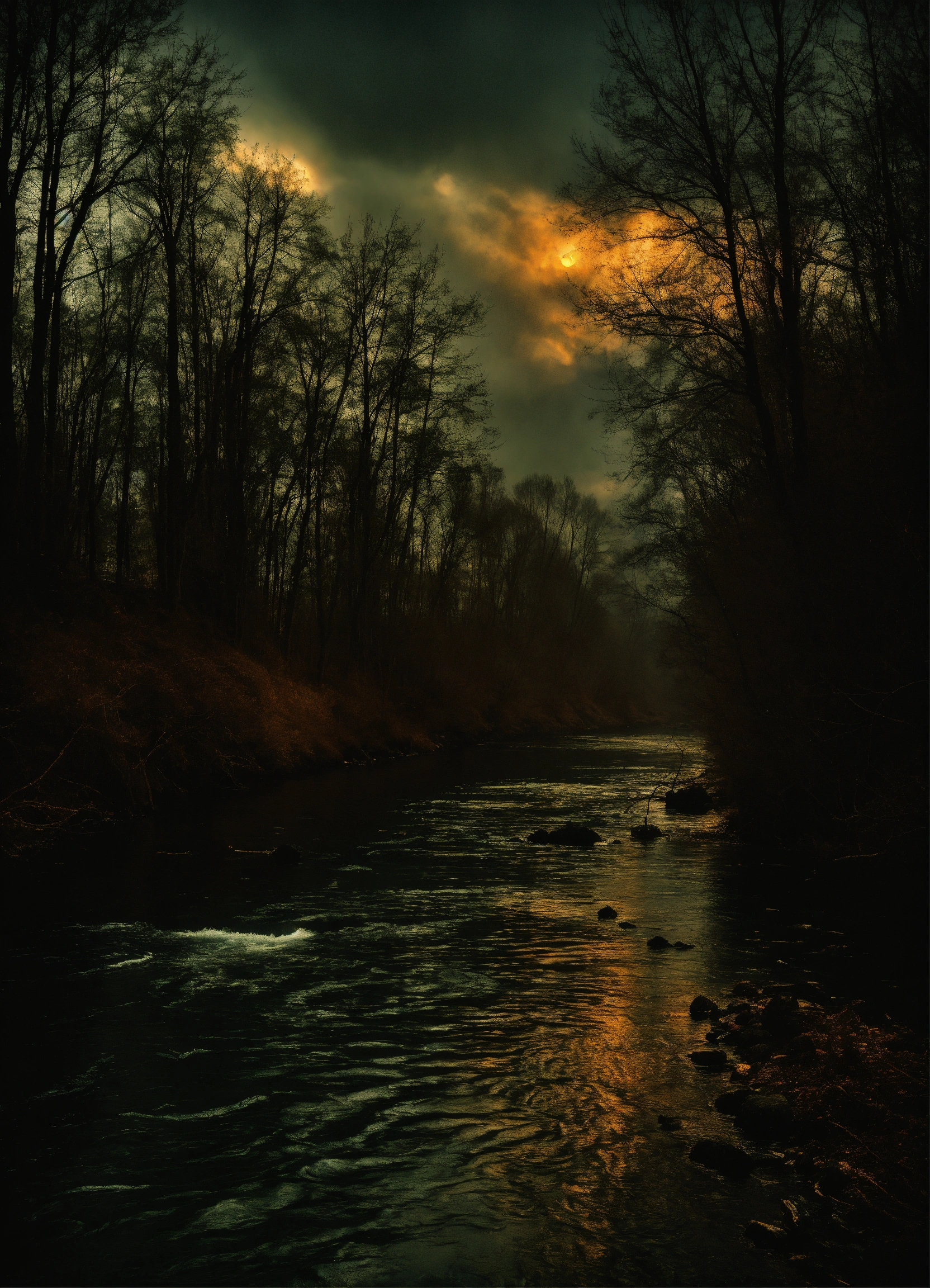 Lexica - Dark and scary image of the river Styx.