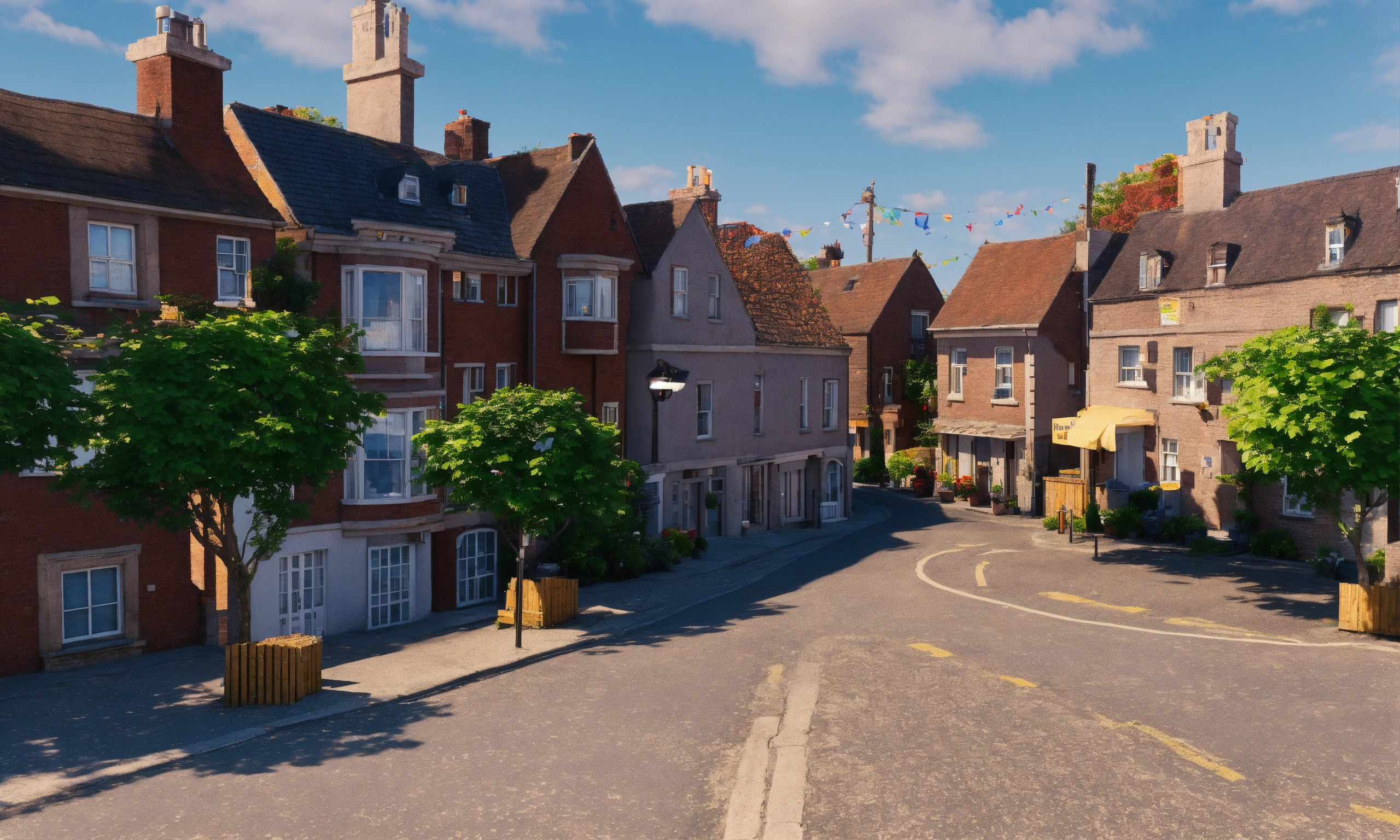 Lexica - Street with town houses animated