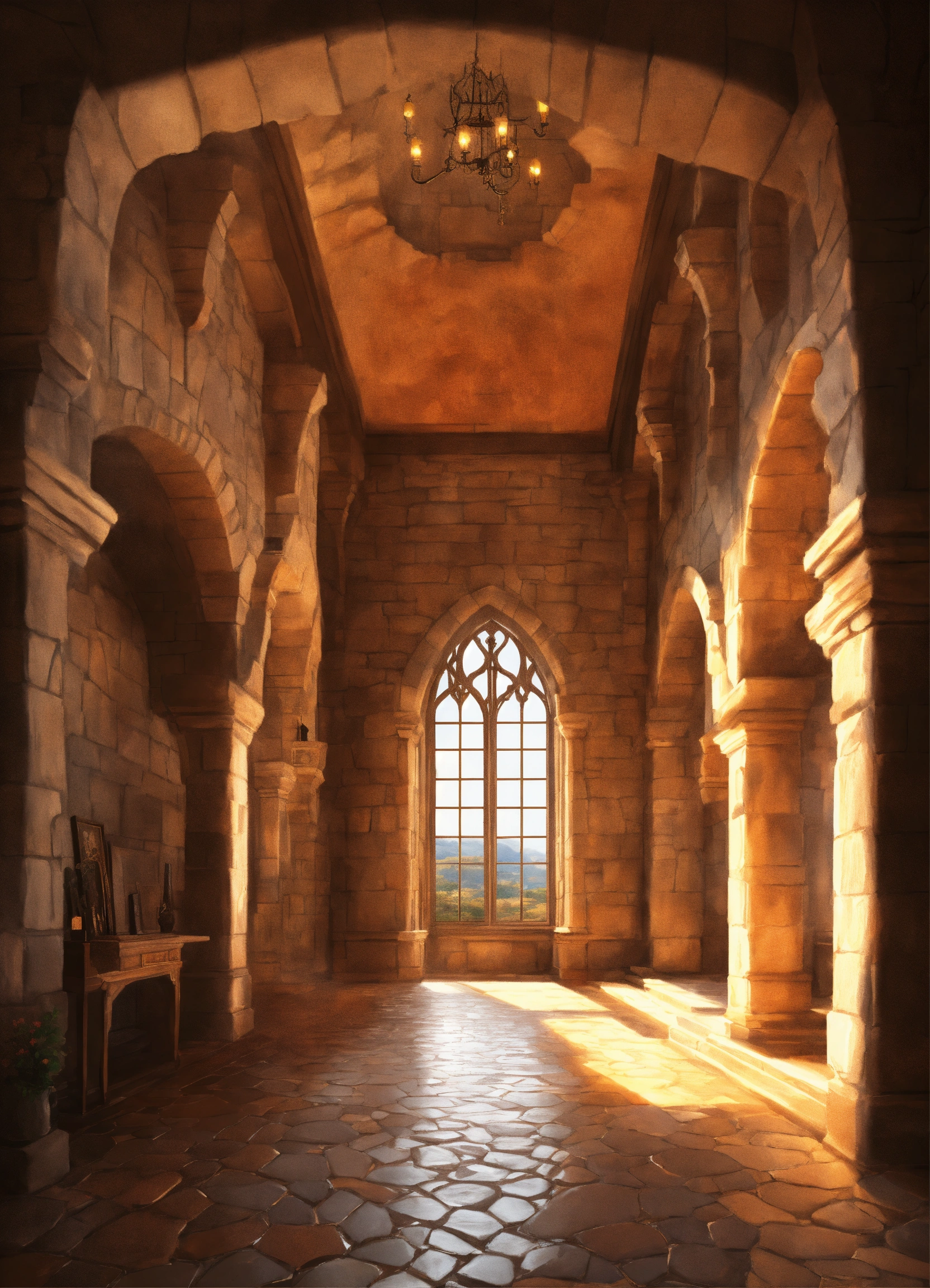 Lexica - INSIDE OF A CASTLE, illustration style, hig resolution, high ...