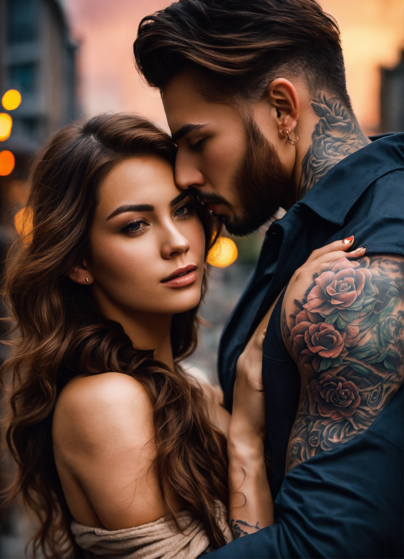 Lexica - Young attractive woman with wavy brown hair and a dangerous ...