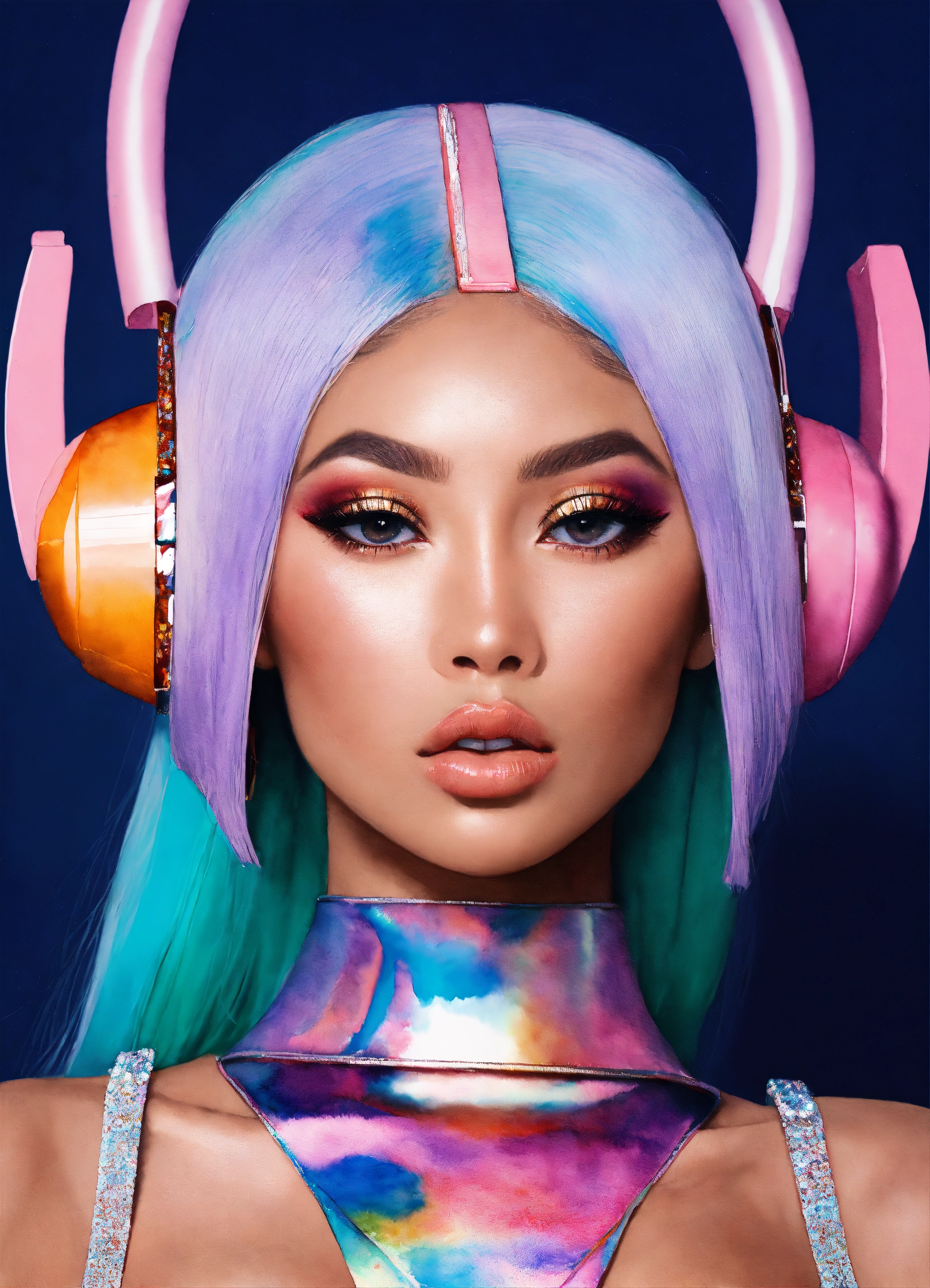 lexica-nikita-dragun-painting-a-beautiful-female-pop-artist