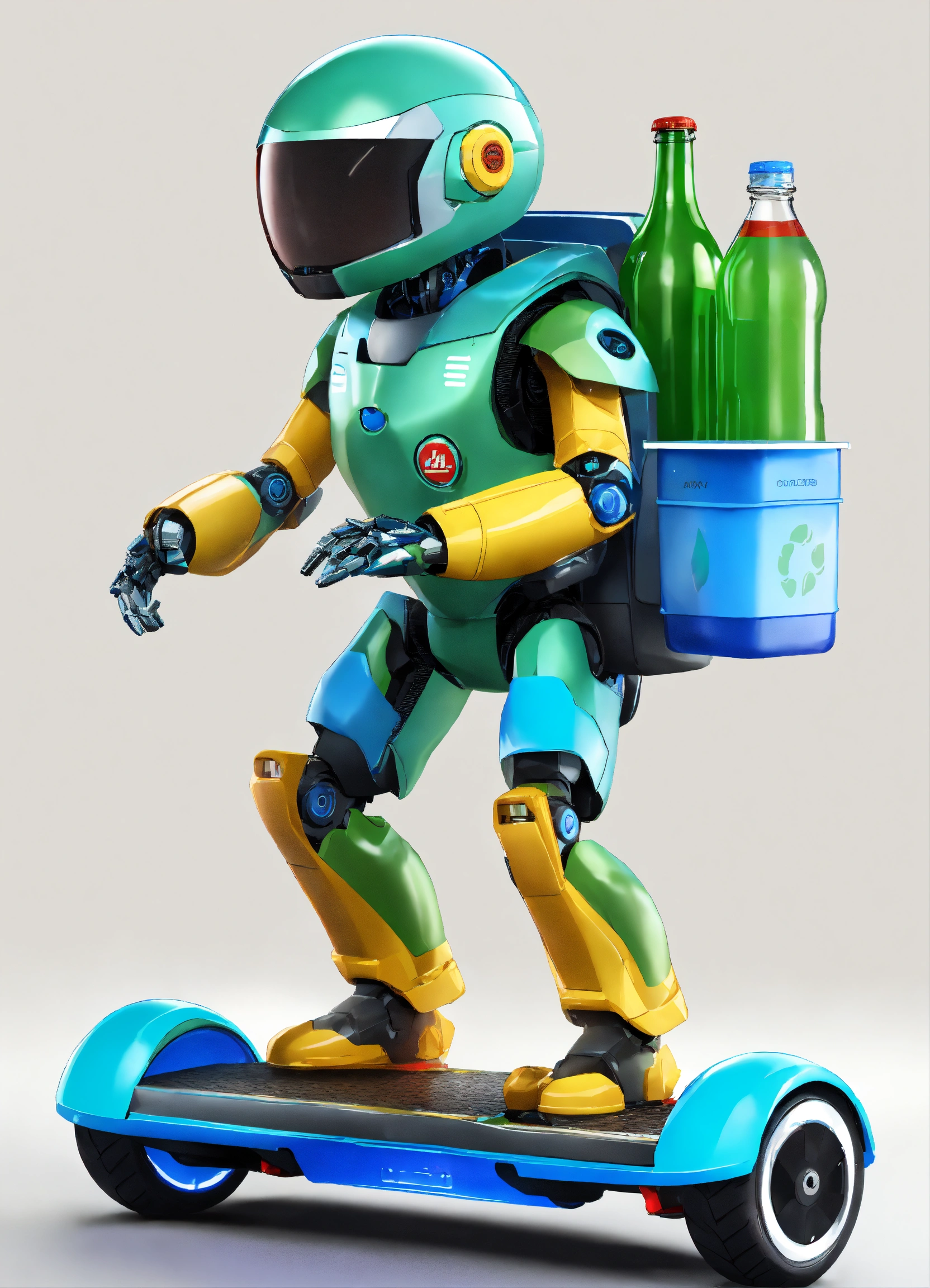 Lexica - A passionate male robot on hoverboard, realistic man face ...