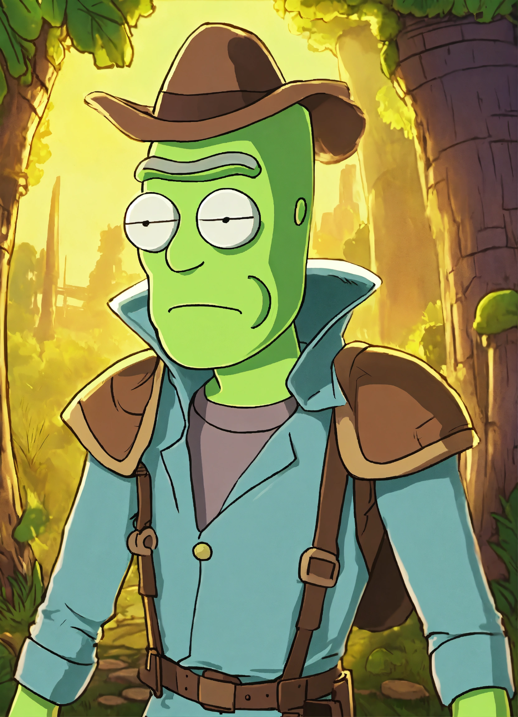 Lexica - Rick from the Rick and Morty series in the style of the Shrek ...