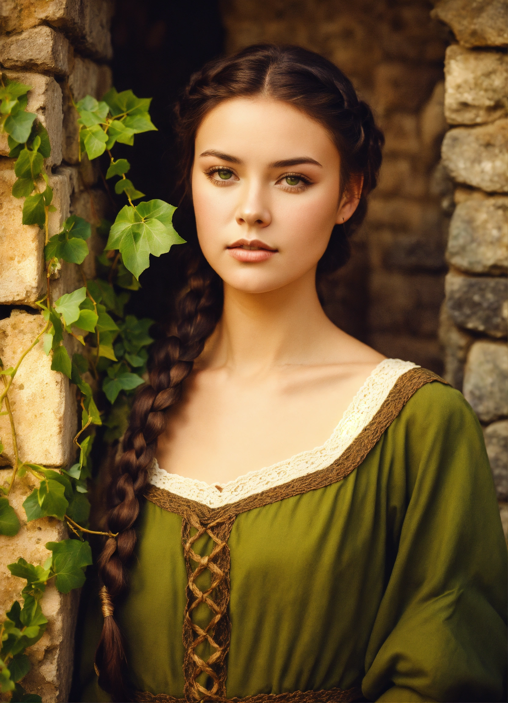 Lexica - Beautiful medieval young woman in servent clothes, fair skin ...