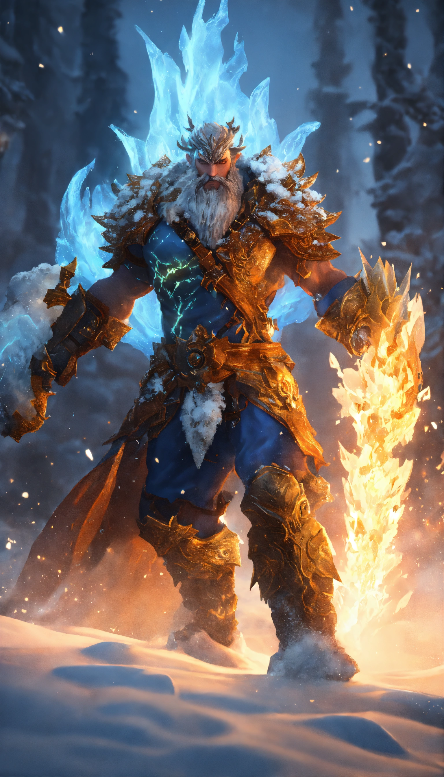 Lexica - A blizzard elemental, 8k, Unity.