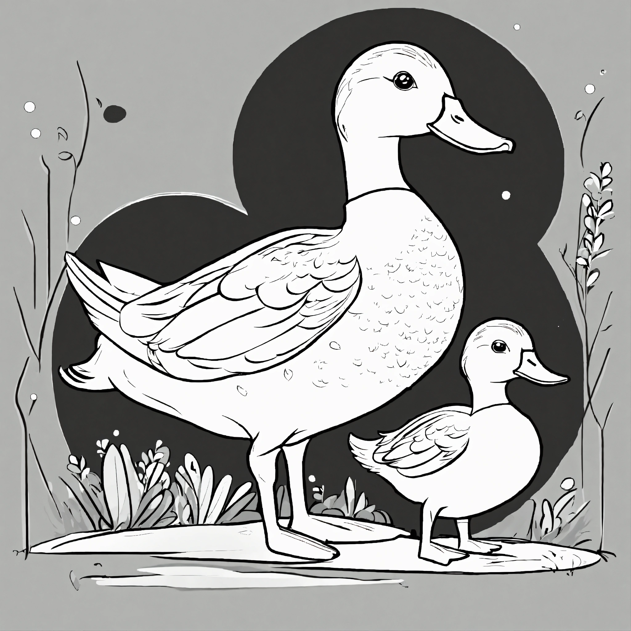 Lexica - Ducks mother and baby, cute for a toddler’s, big cute eyes ...