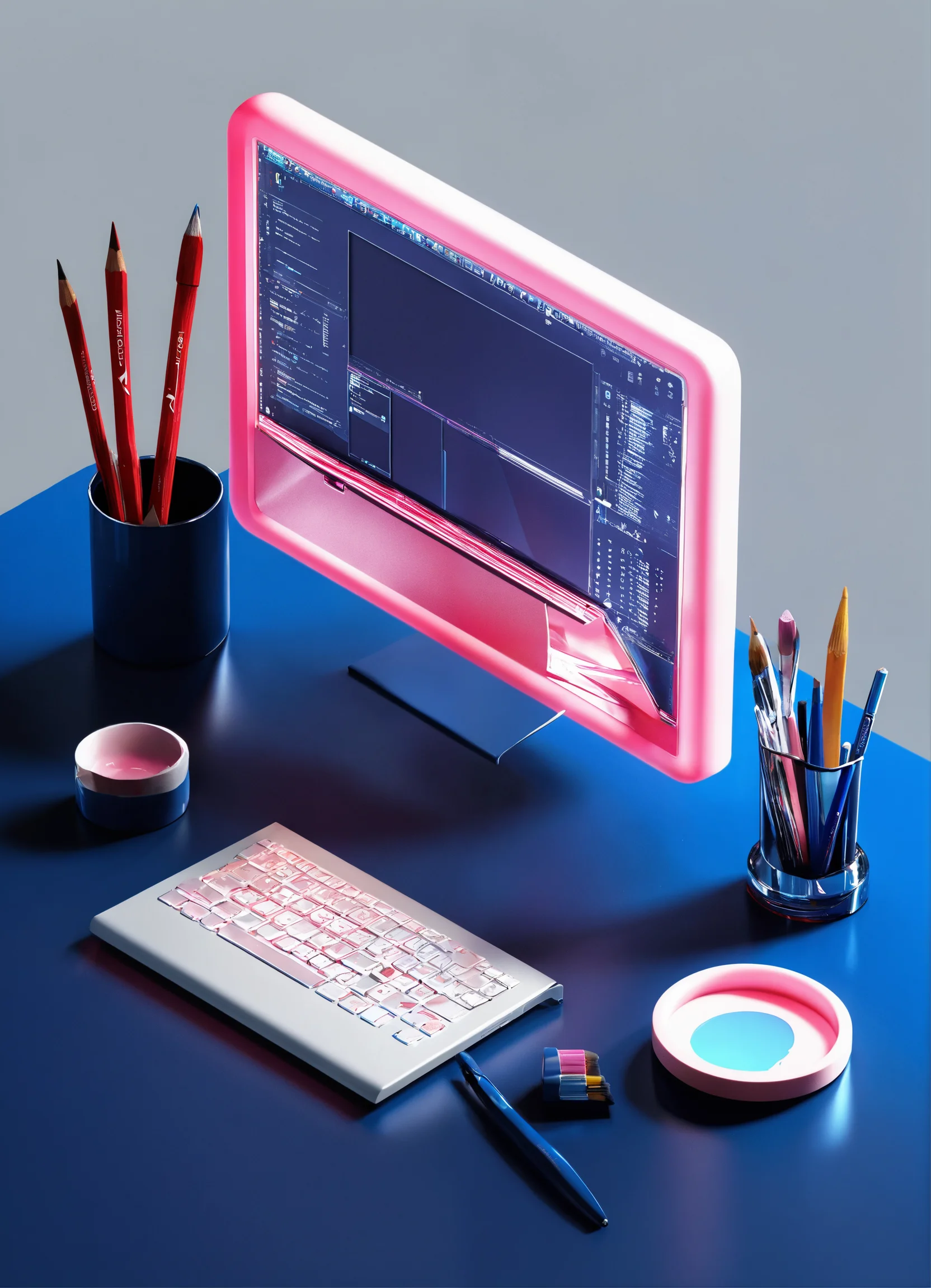 Lexica - Design 3D icons that reflect the concept of brand design ...