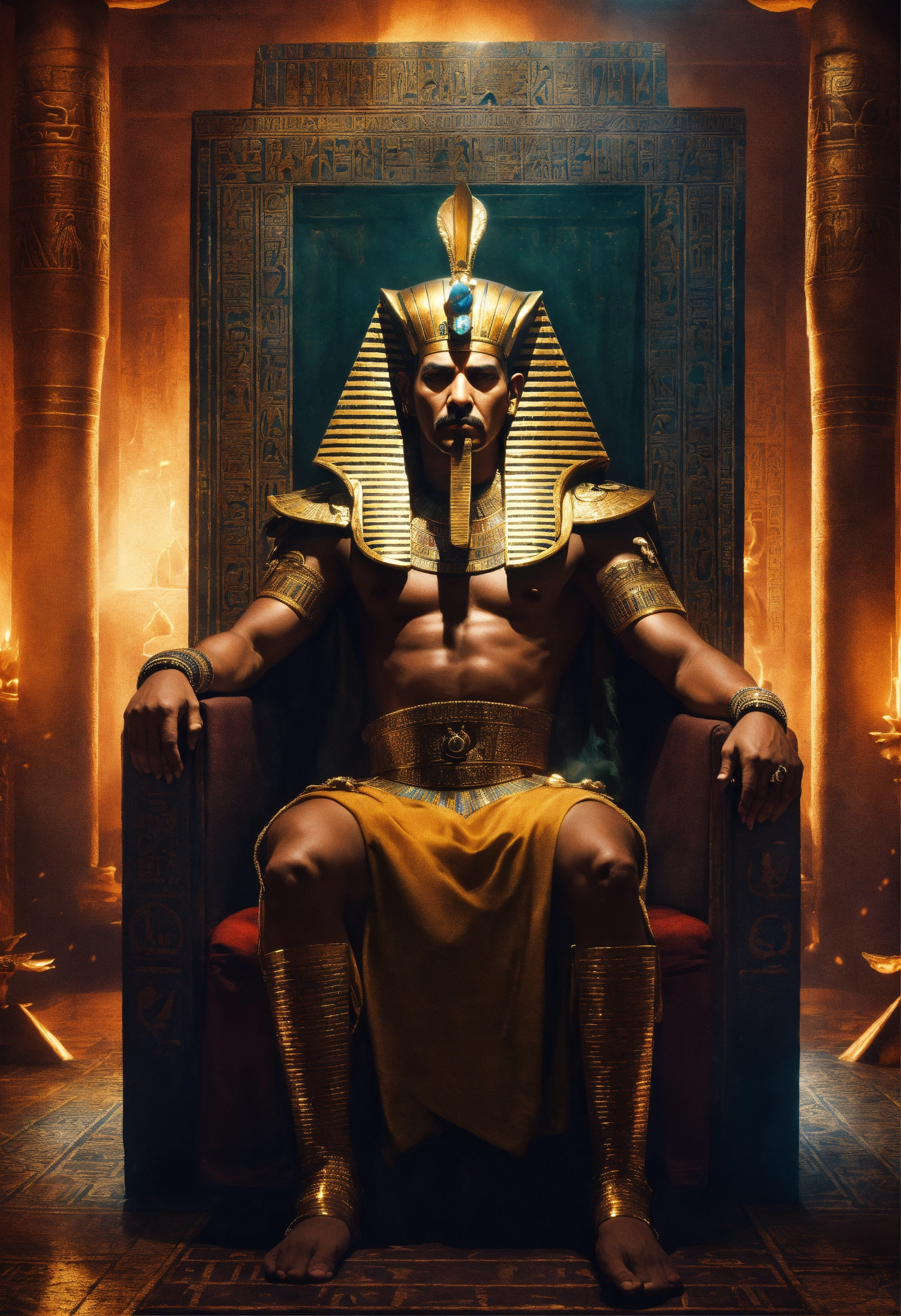 Lexica - Sinister Fantasy portrait of an evil ancient Egyptian ruler in ...