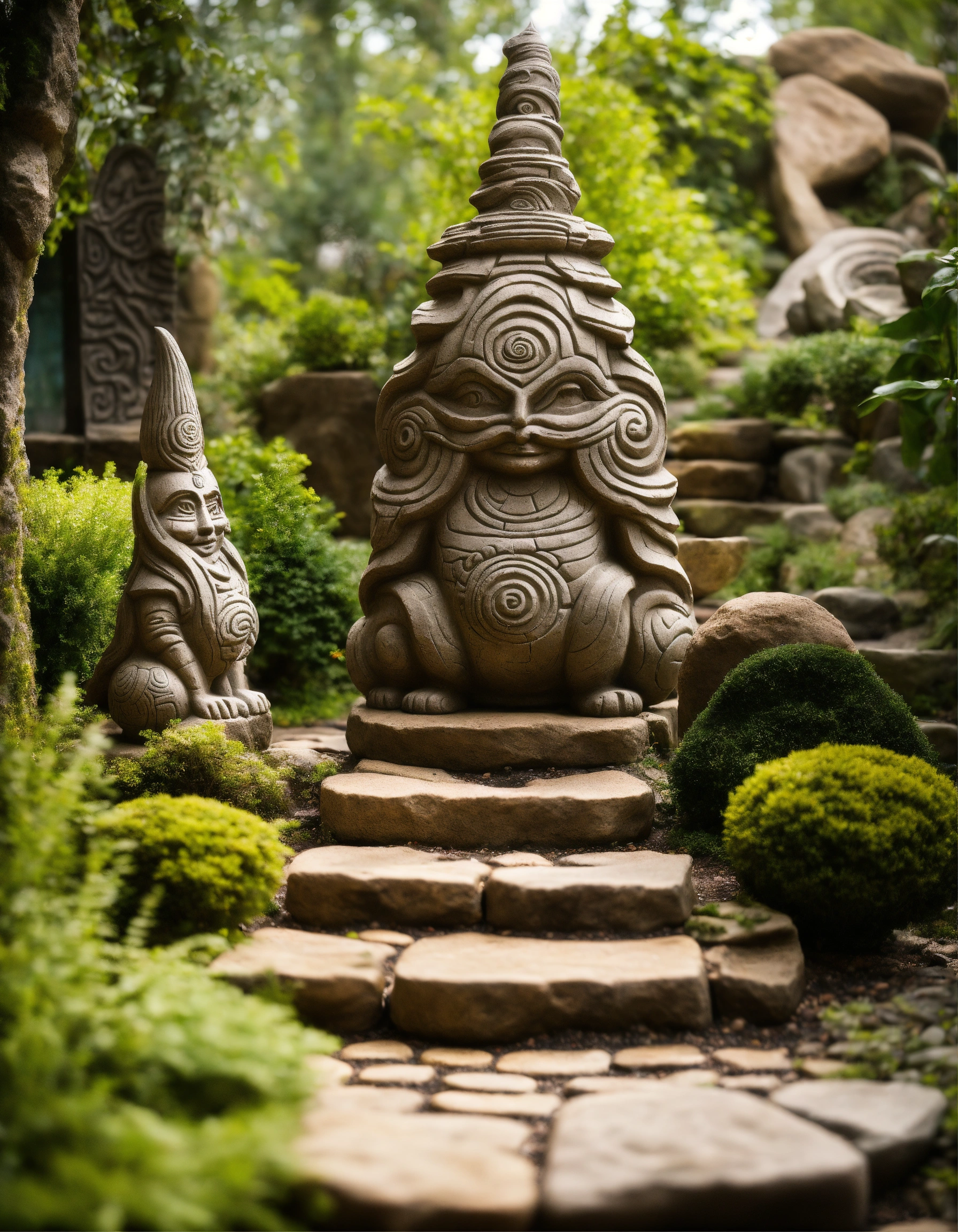 Lexica An ancient spiritual gnome inspired stone pathway rock garden