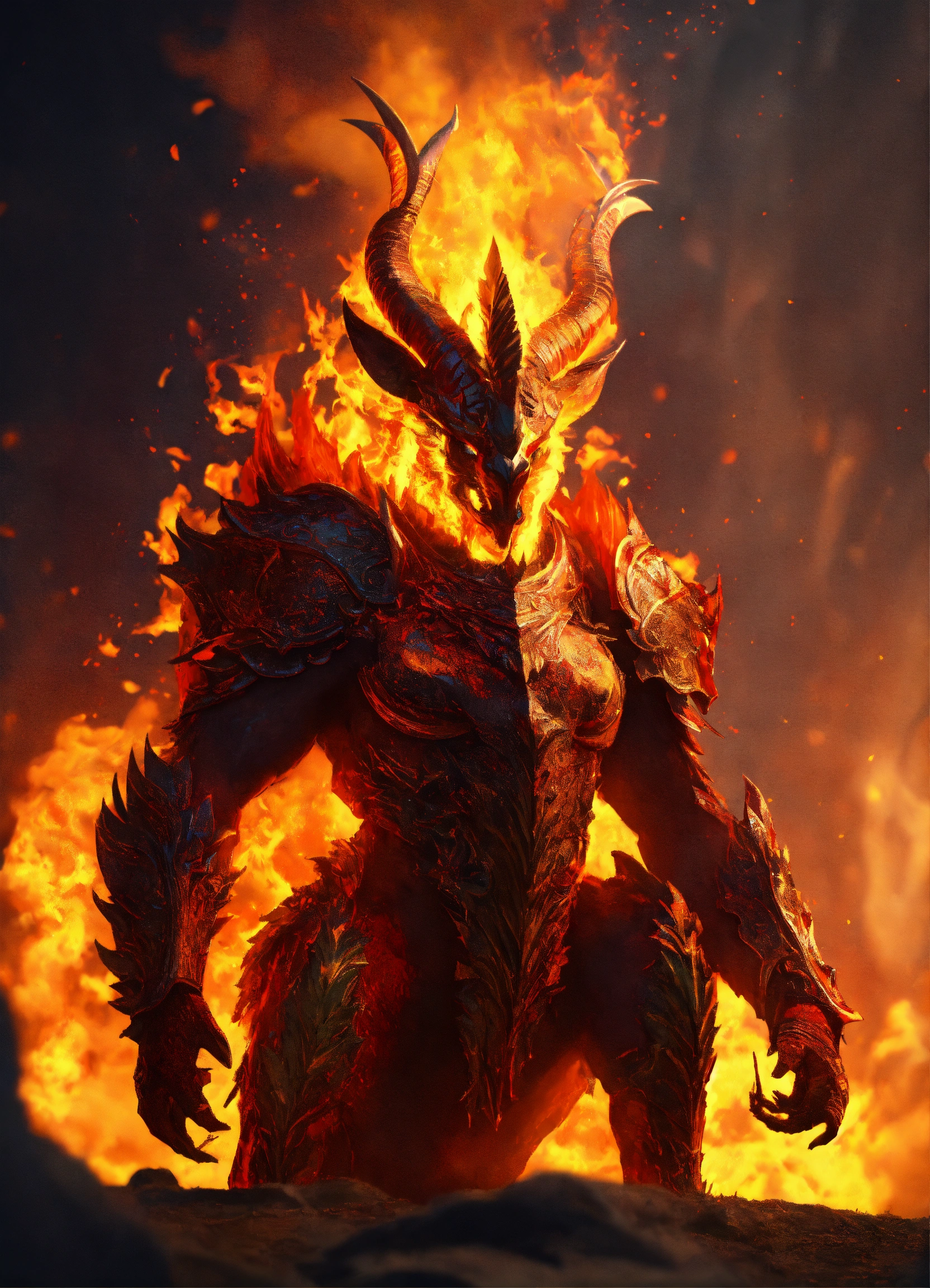 Lexica - A fire mythical creature, 8k, Unity.