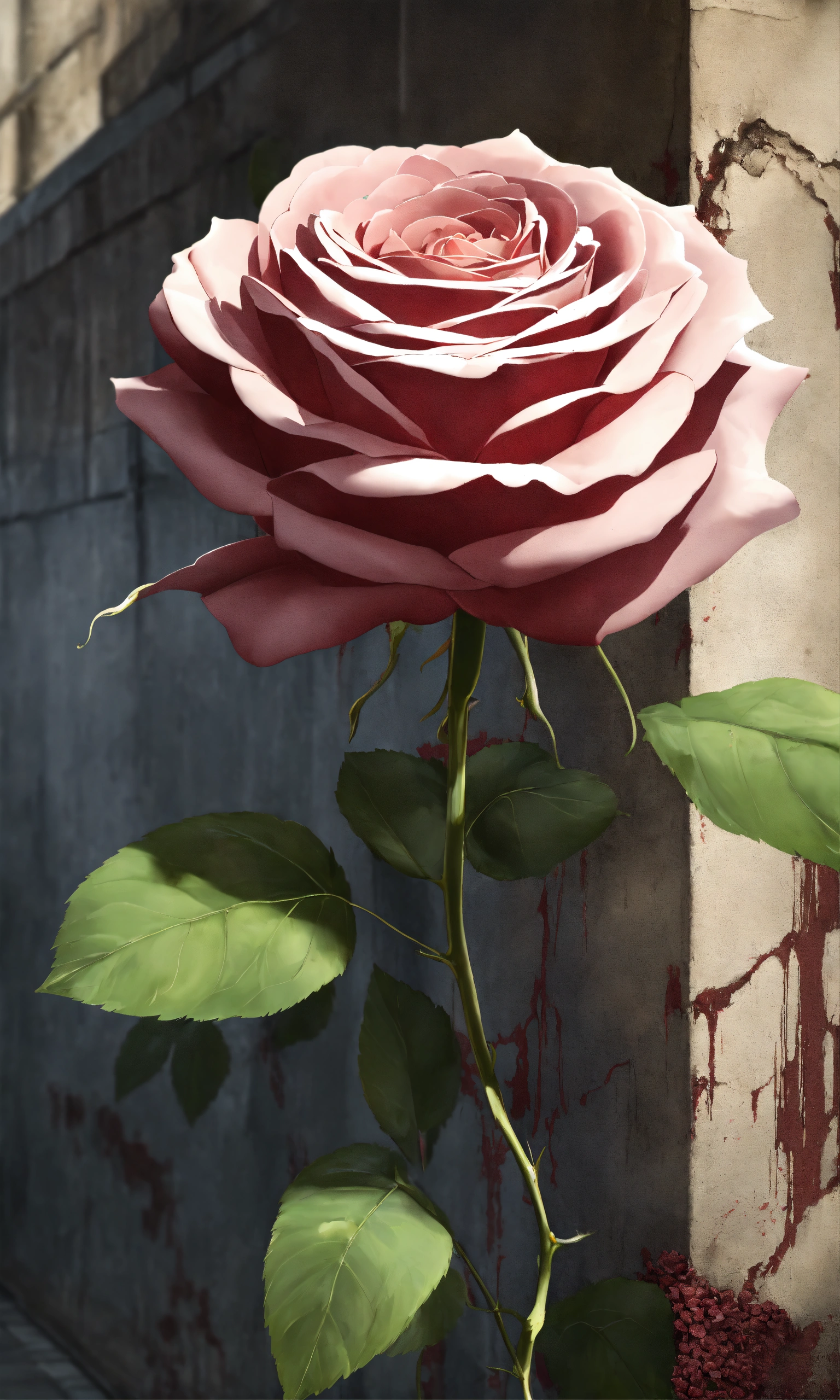 Lexica - Rose growing in concrete attack on titan