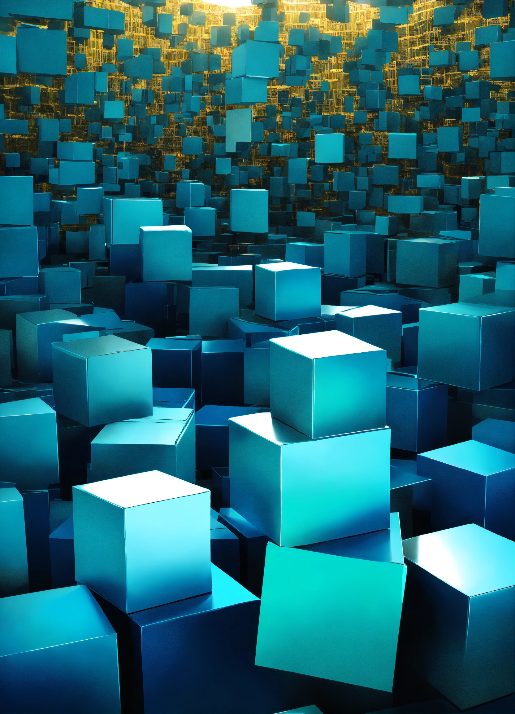 Lexica - Illustration of a million invisible information boxes being ...