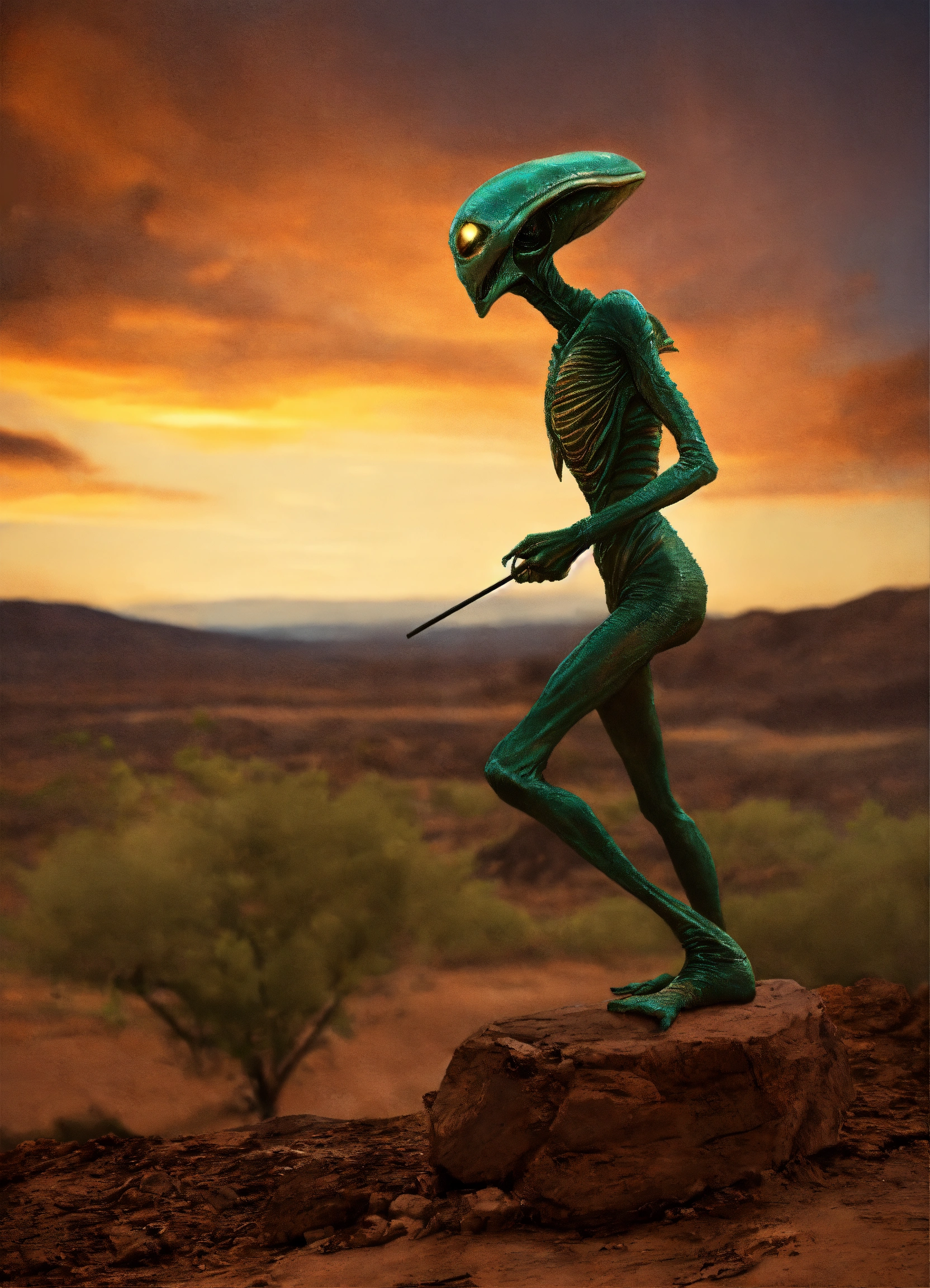 Lexica - Genera una imagen de un alien extraterrestre reptiliano ...
