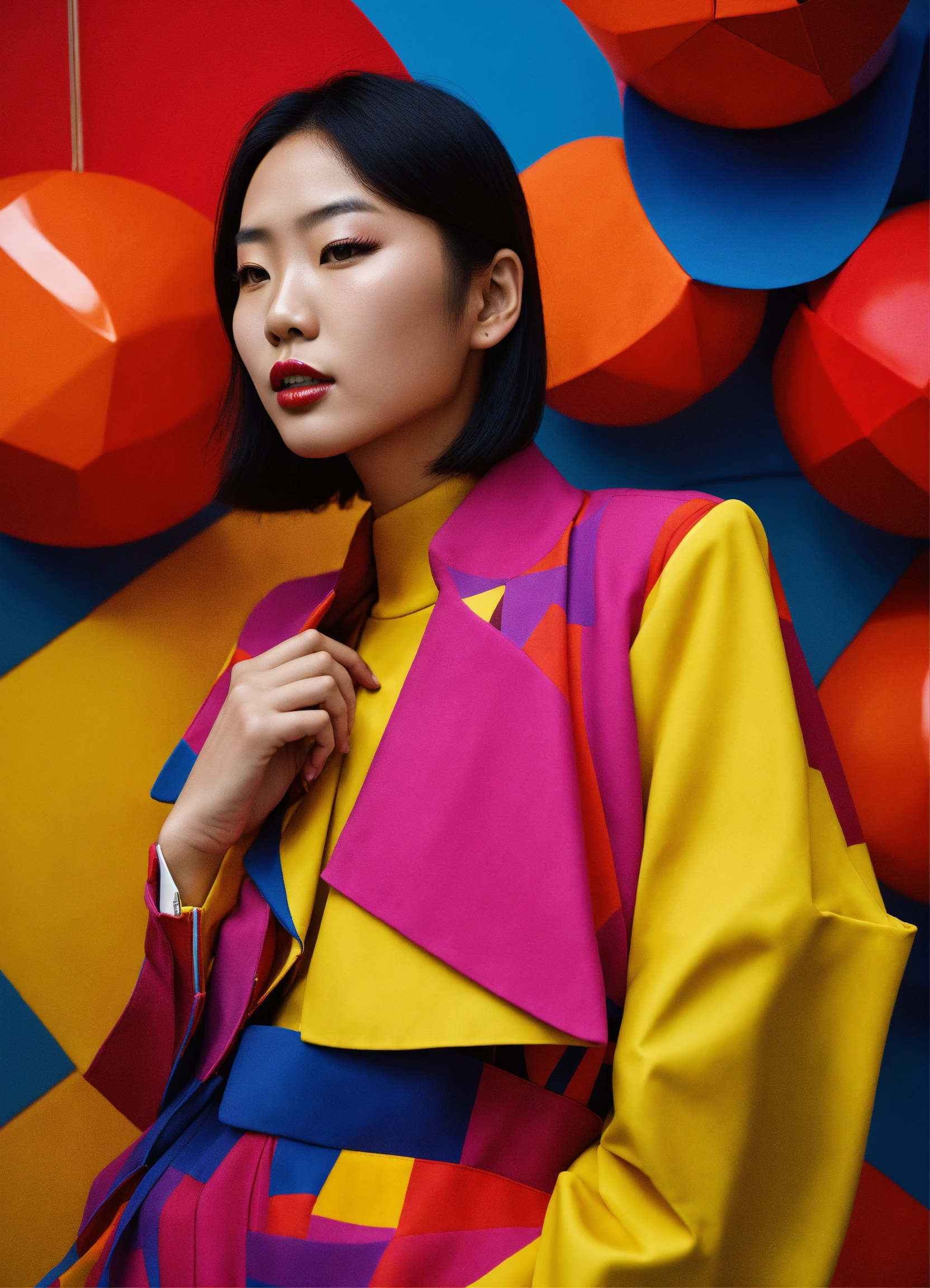 Lexica - Asian Female model, glasgow interior, editorial fashion ...