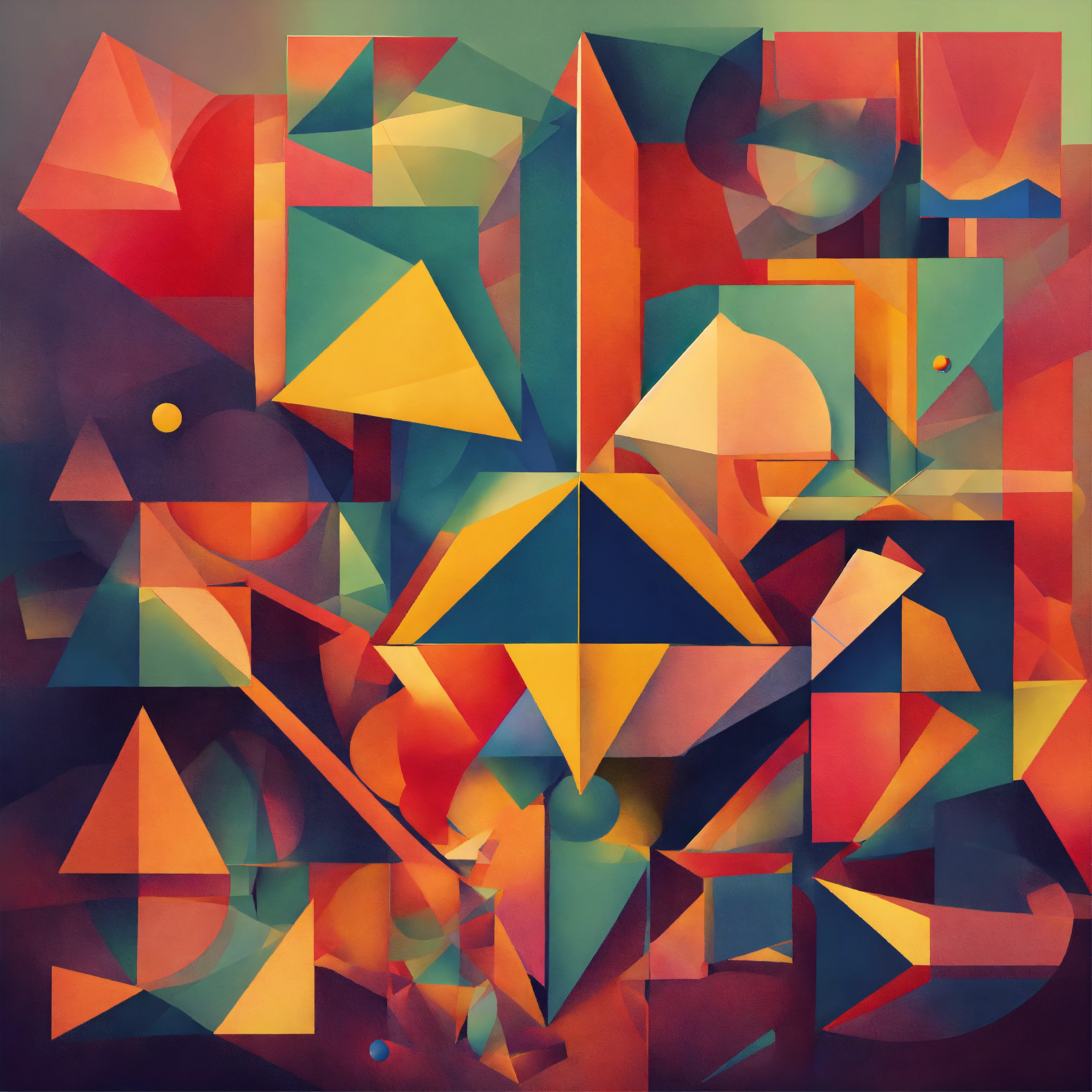 Lexica - Geometric shapes, 2d, surreal, abstract