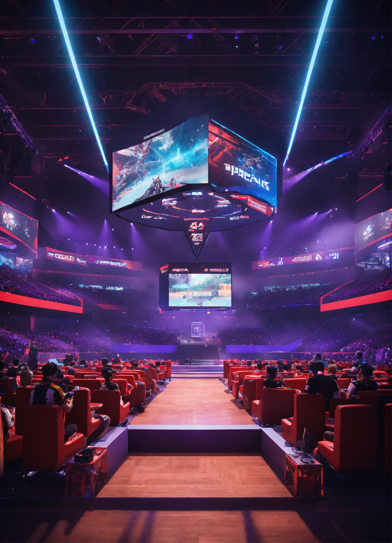 Lexica - Generate an image of a small esports venue's indoor stage ...