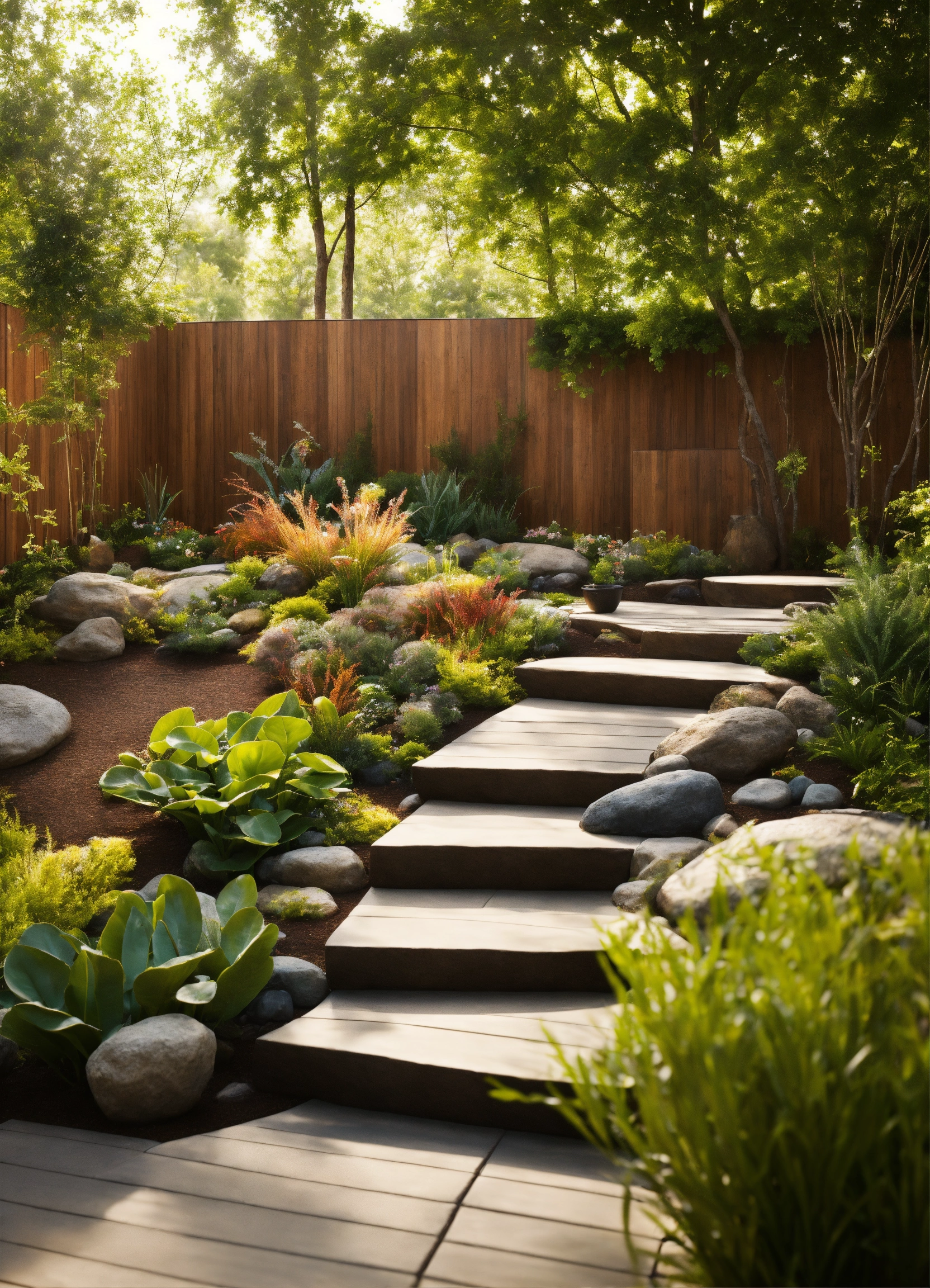 Lexica - A close-up of an outdoor space that incorporates elements of ...