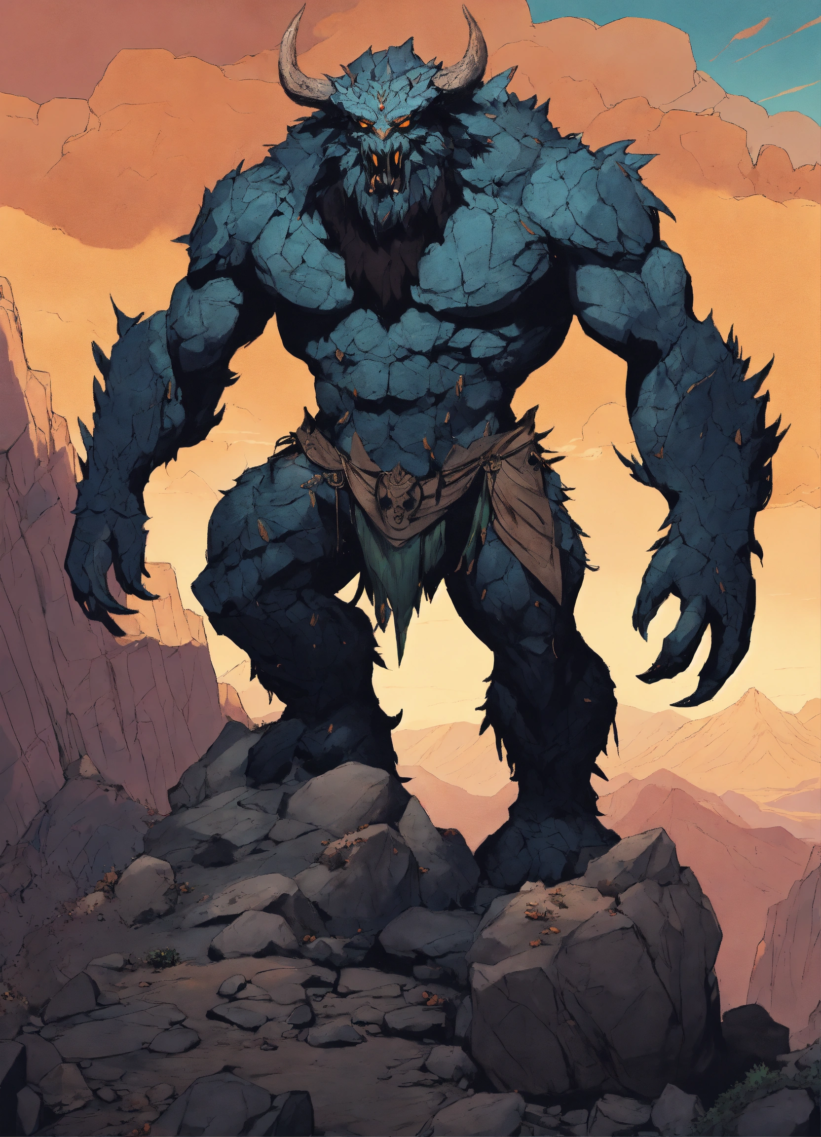 Lexica - A fantasy monster that is a guardian of the mountains, large ...