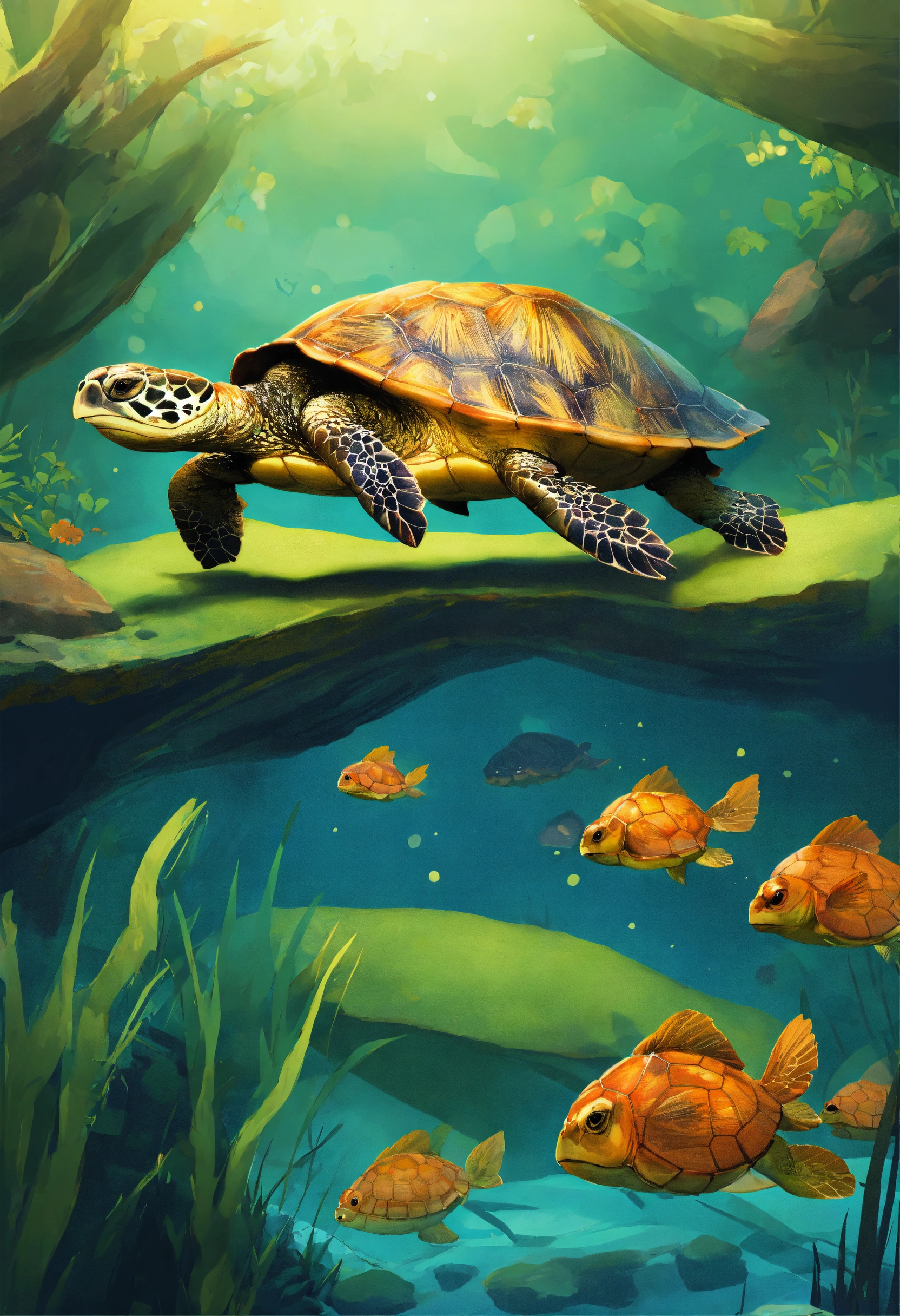 Lexica - Illustration, a turtle