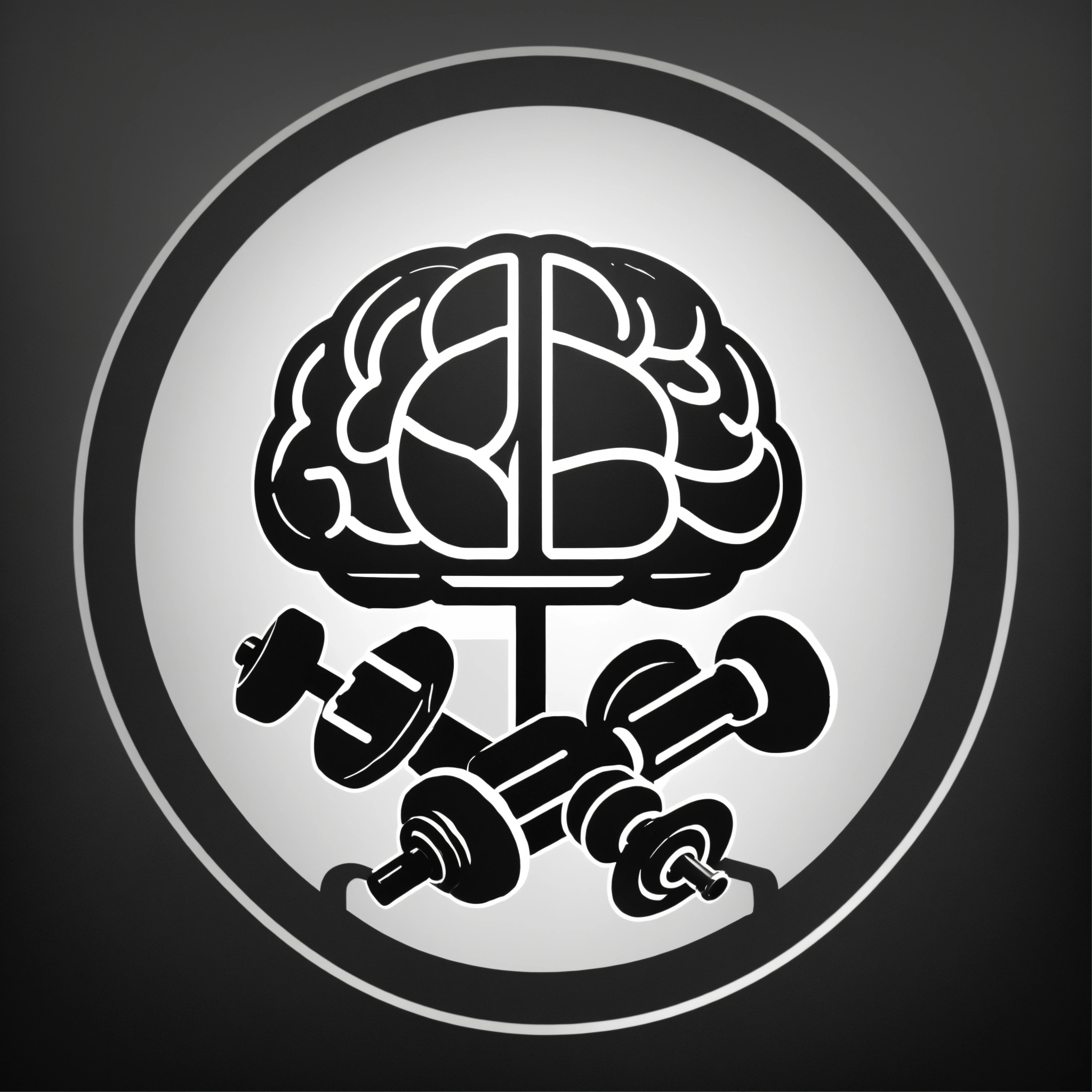 Lexica - A very simple icon, 2d, black and white, brain with free ...