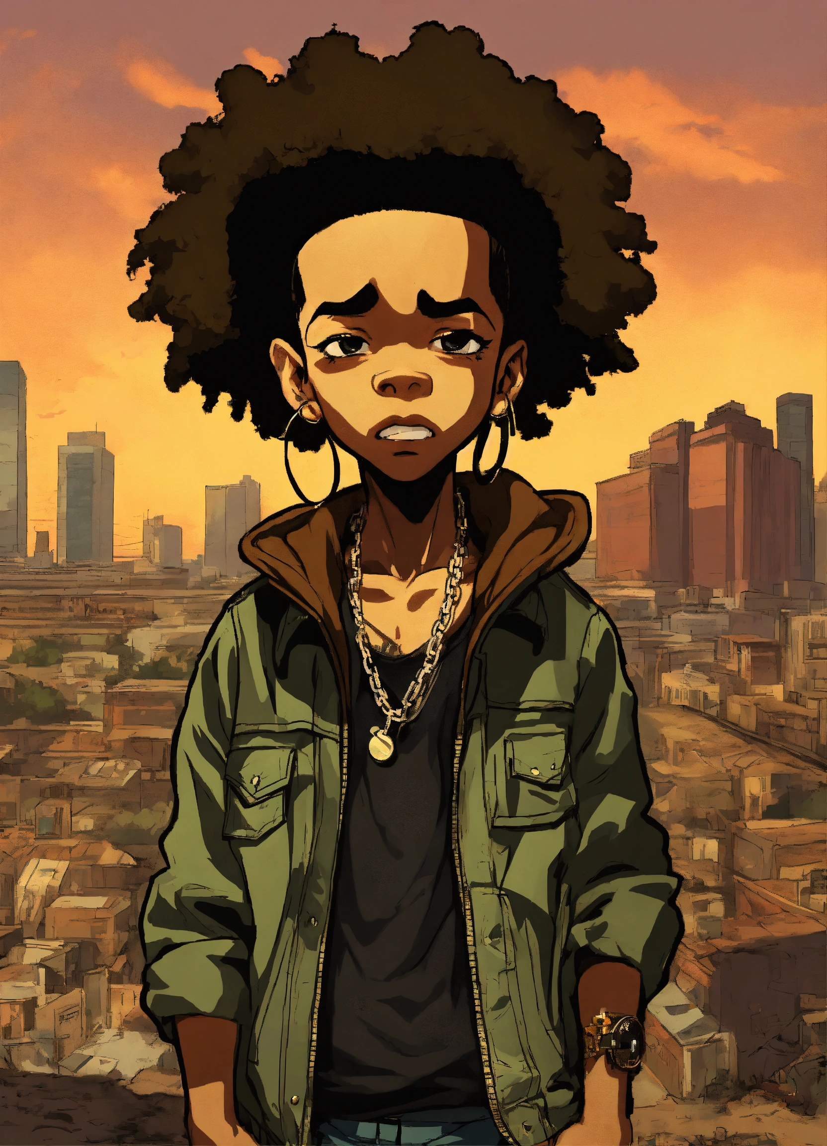 Lexica - Hip hop art style boondocks cartoon