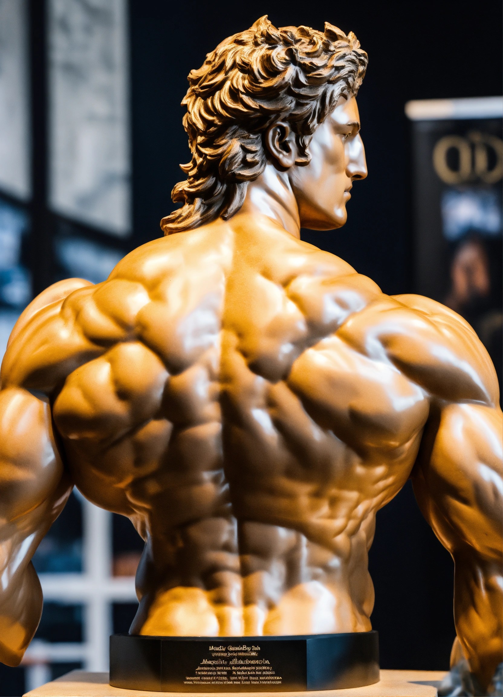 Lexica - Modern muscular greek god statue with middelparting hair with ...