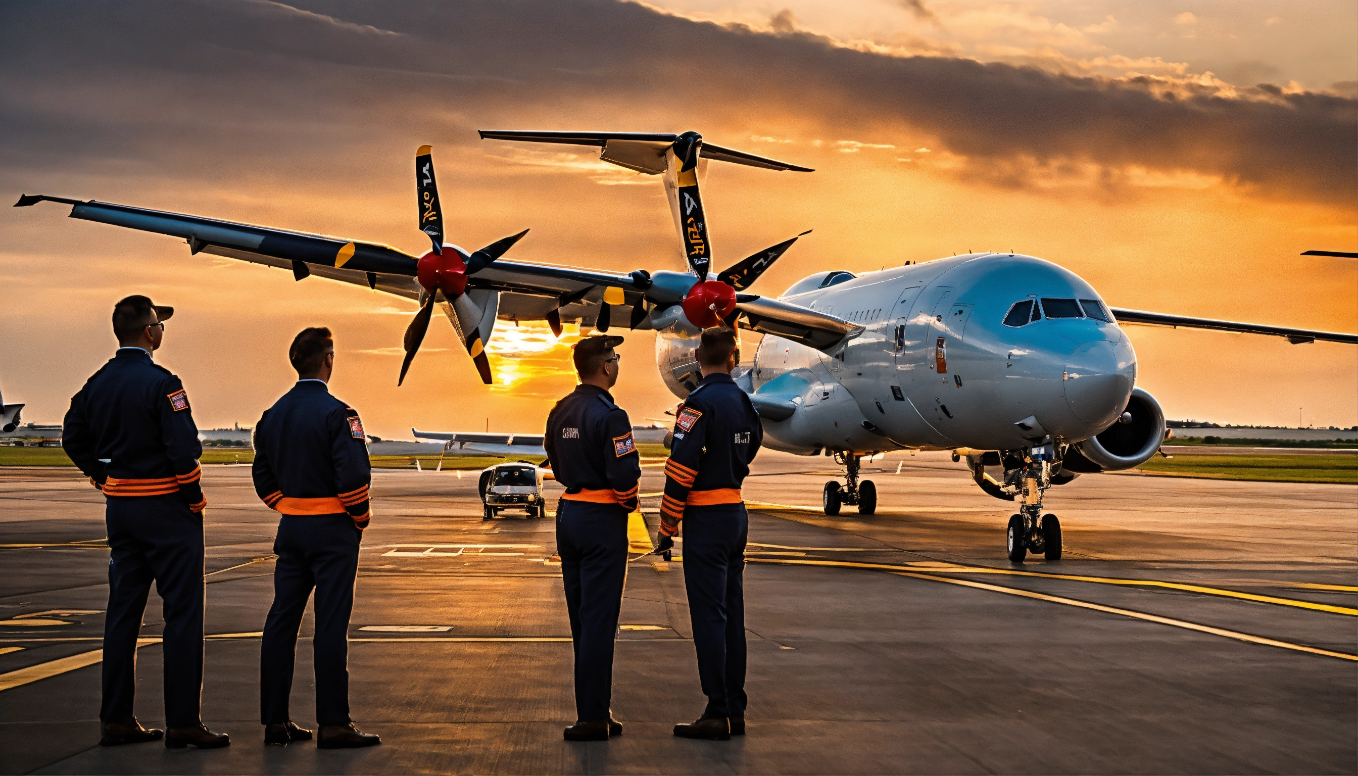 Lexica - A team of flight crew members conducting a precise safety ...