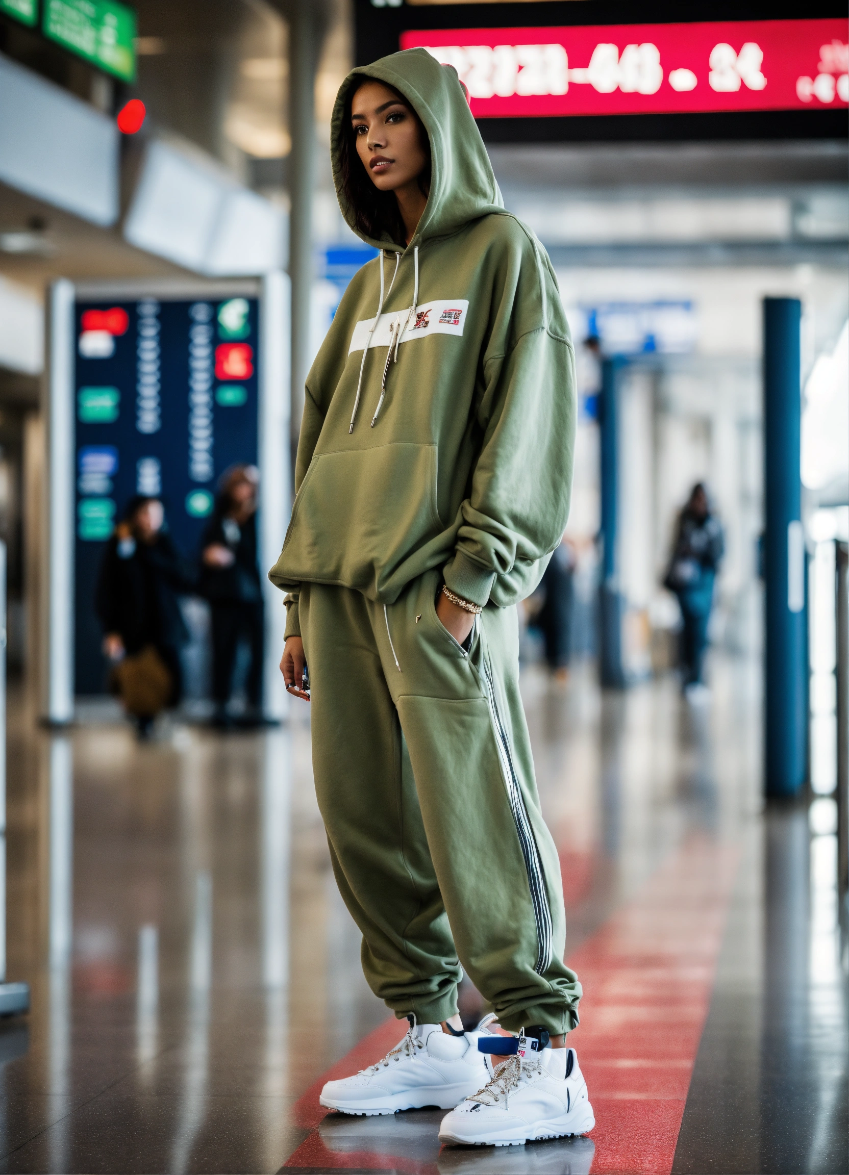 Lexica - Capture the essence of urban street style at an airport ...
