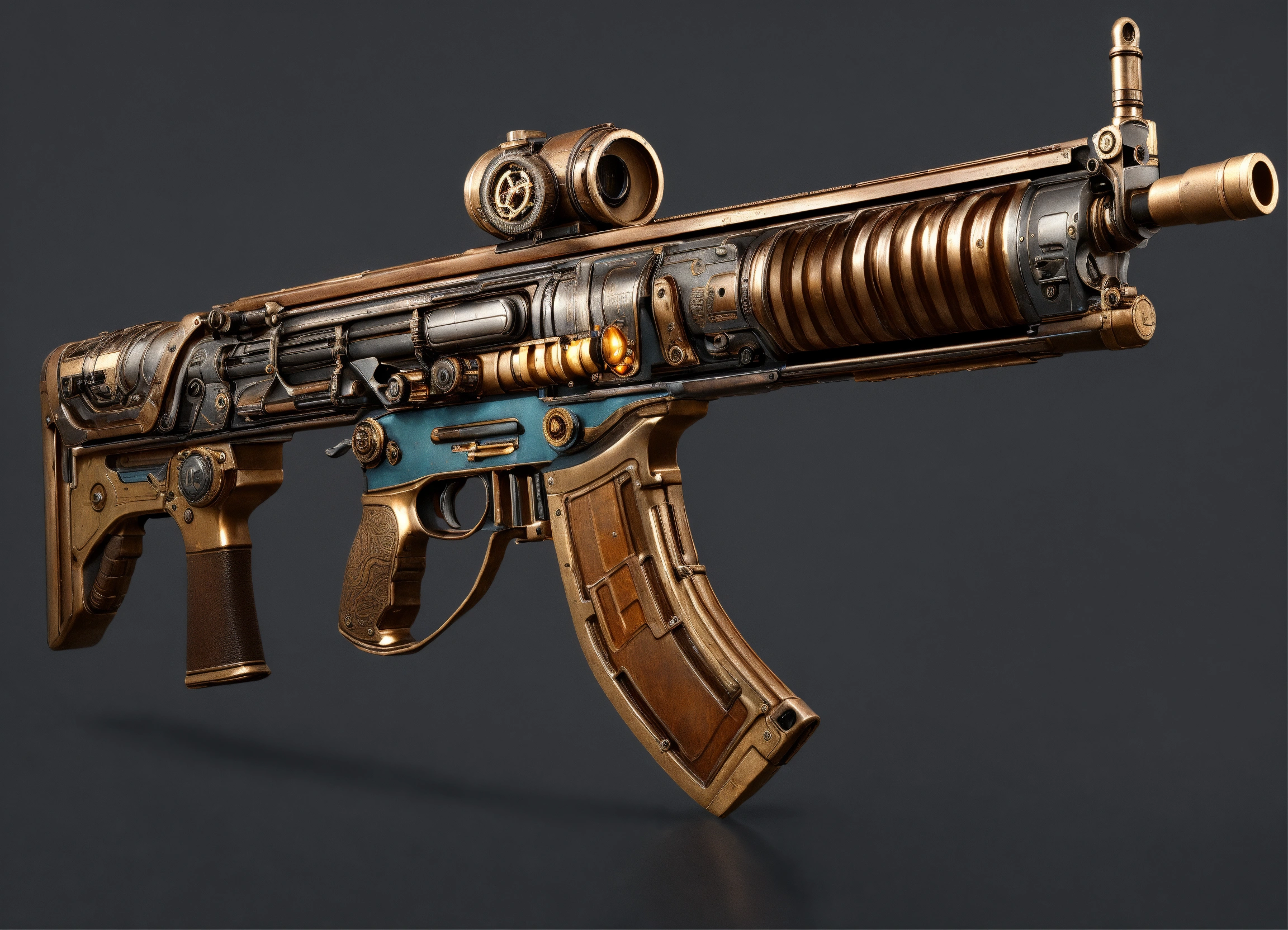 Lexica - Full side view of an ultra detailed realistic steampunk ...