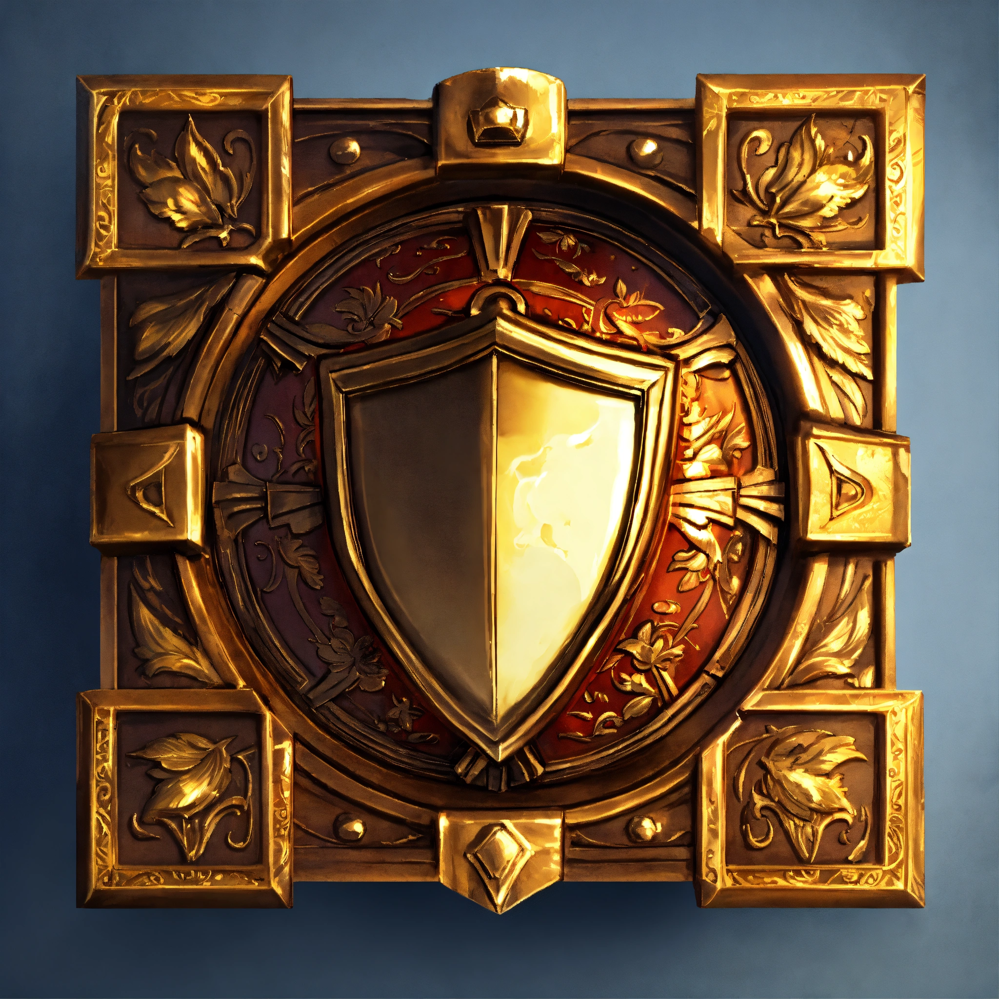 Lexica - Ancient square gold shield game icon