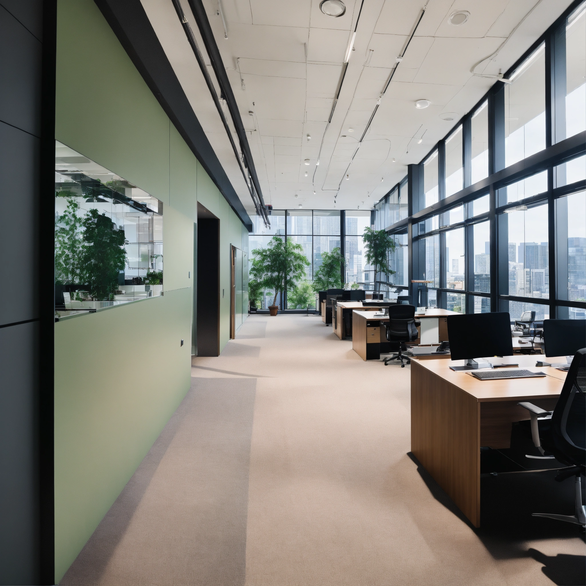 Lexica - A photo of a modern office. The office is well-organized and ...