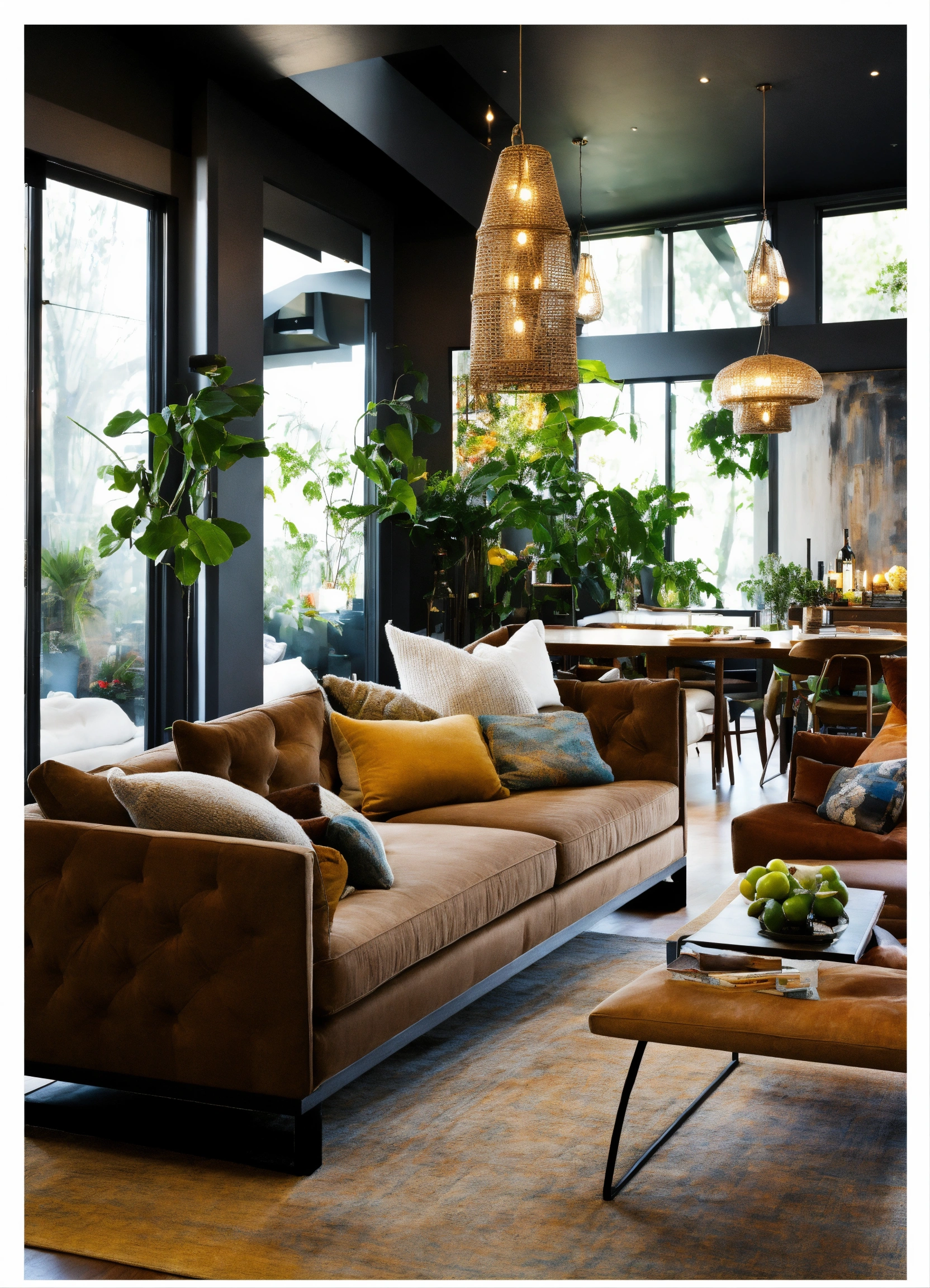 Lexica - An open concept living space interior design.