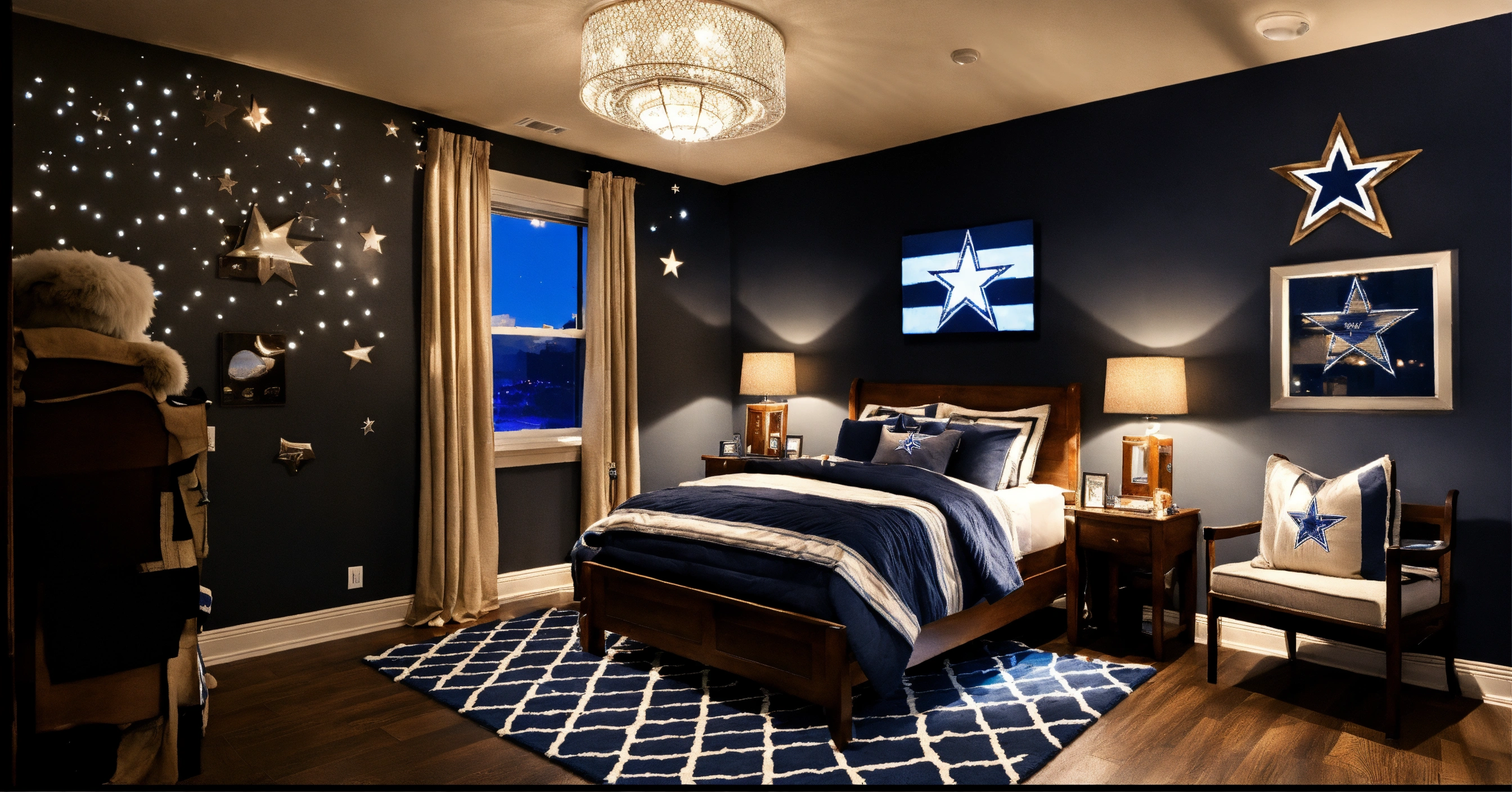 Lexica - Cute cowboy nfl bedroom, dallas cowboys, wood floors and dark ...