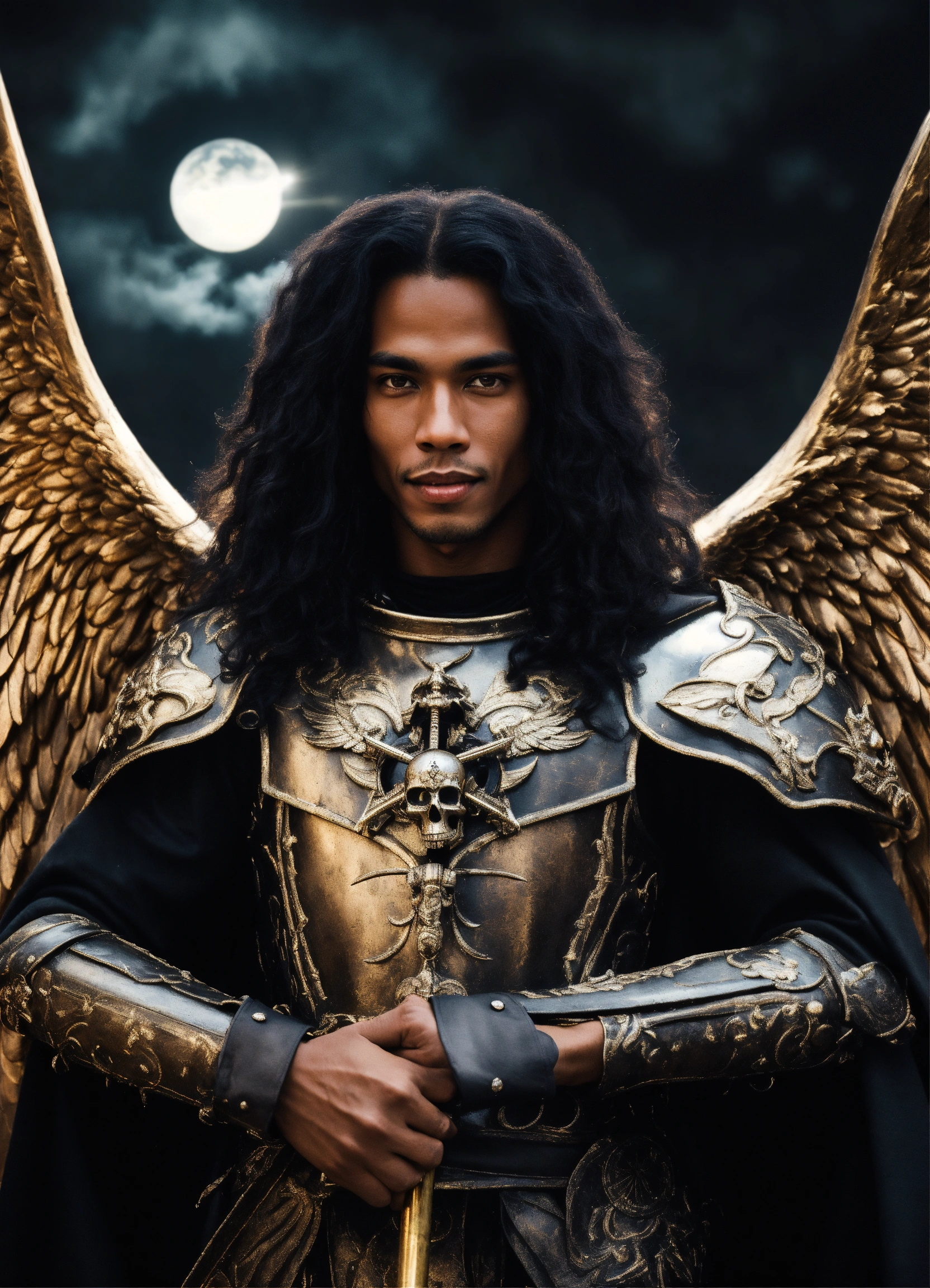 Lexica - Iconoclastic surreal close up photo of an Archangel with ...