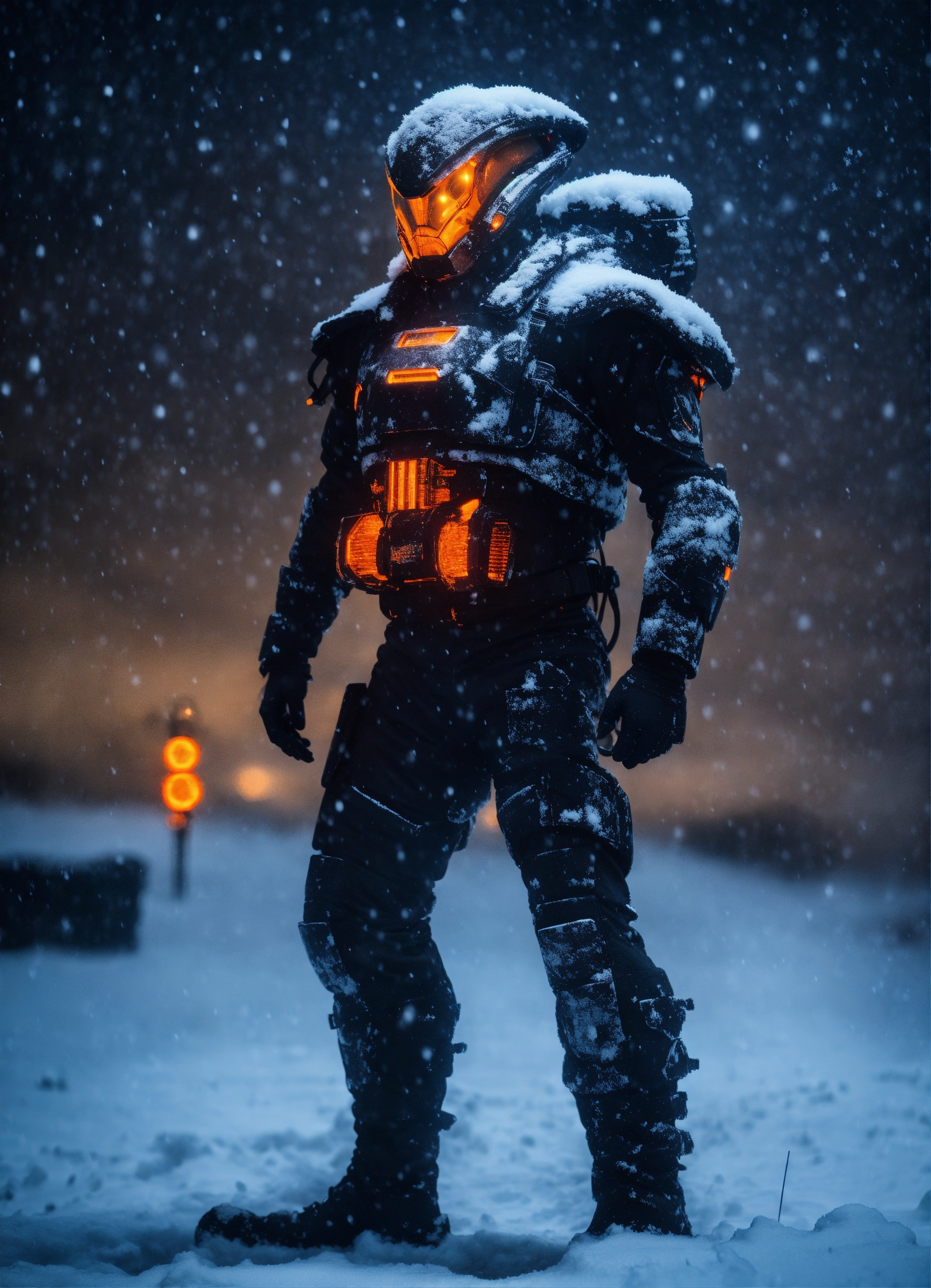 Lexica - A alien soldier monster , distant full body portrait in a ...