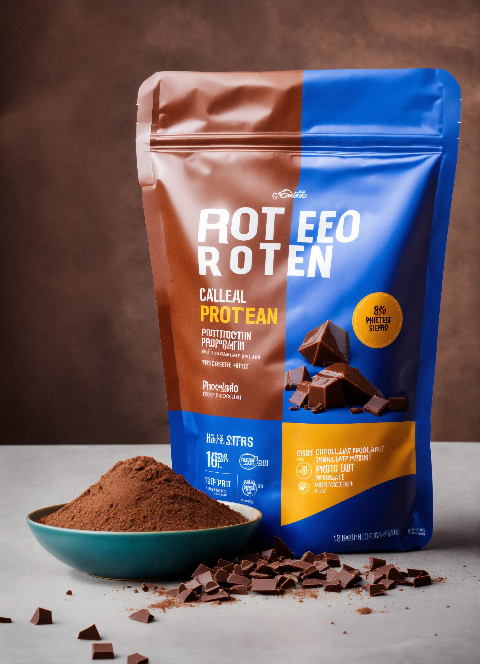 Lexica - Photorealistic photograph of a soft chocolate protein with a ...