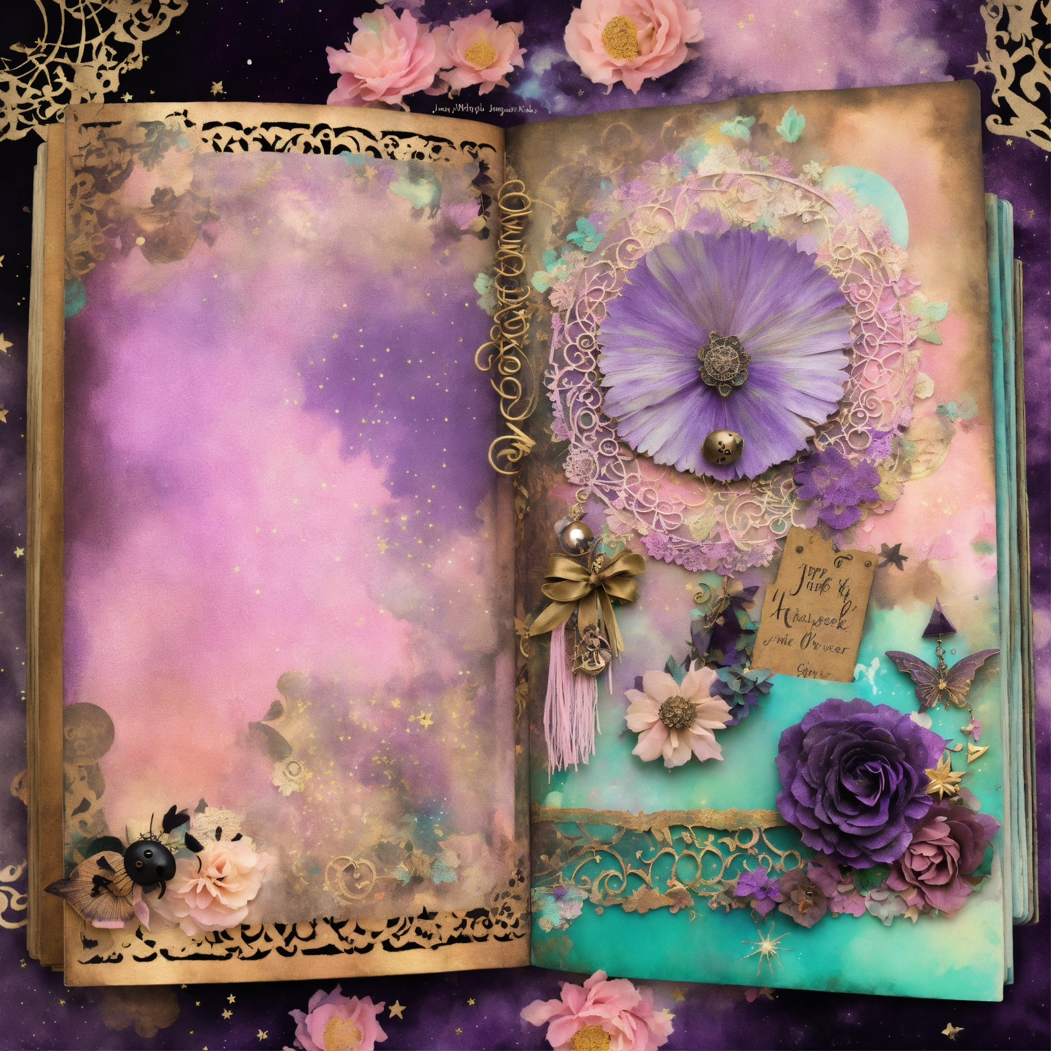 Lexica - Shabby chic dreamy mist pastel junk journals Mystic witches ...