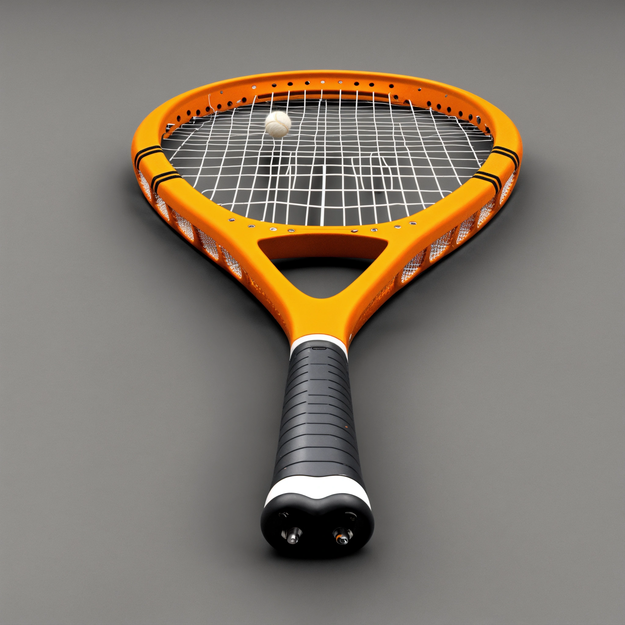 Lexica - Orange broken futuristic tennis racket