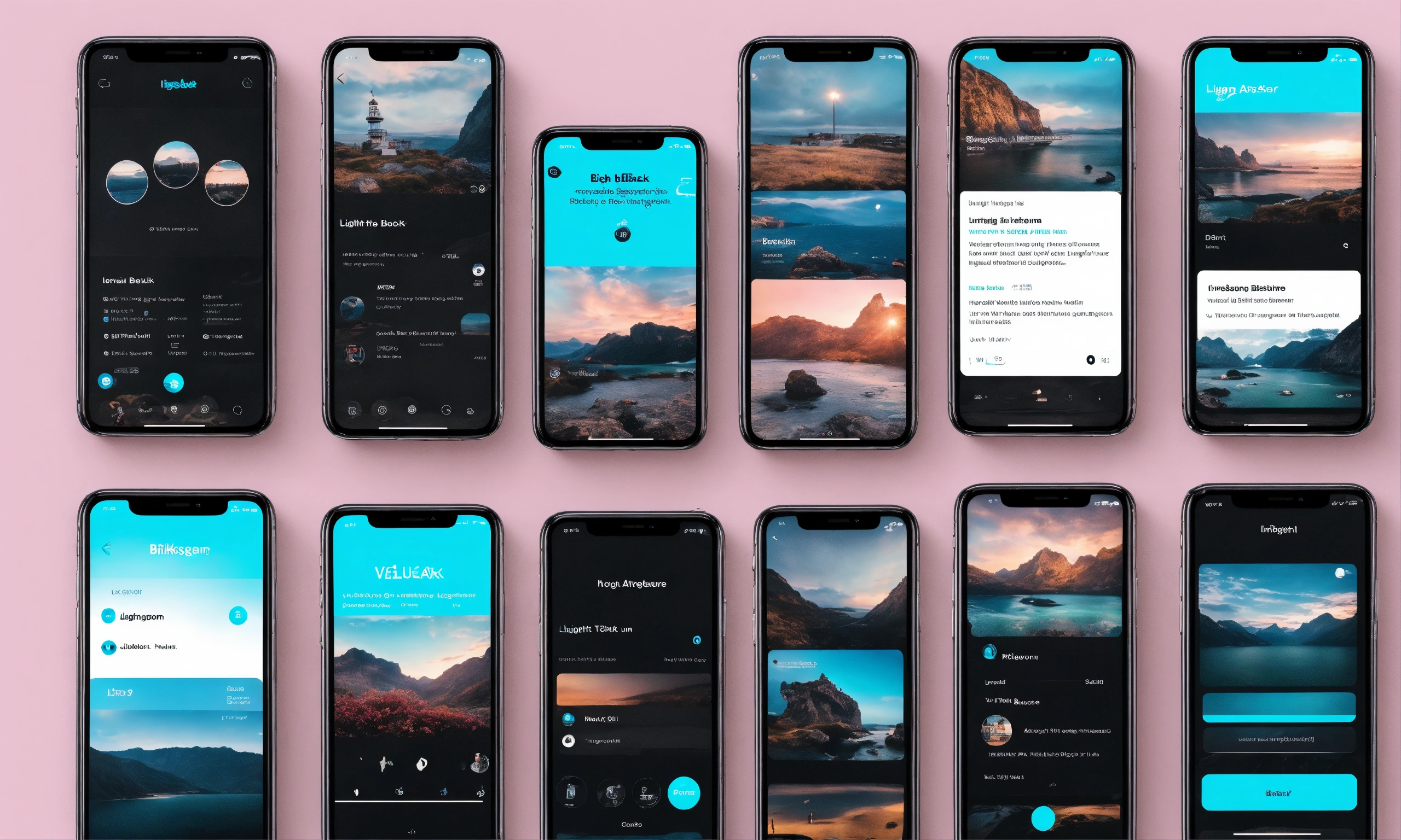 Lexica - Background for instagram reels ux/ui, light blue, black