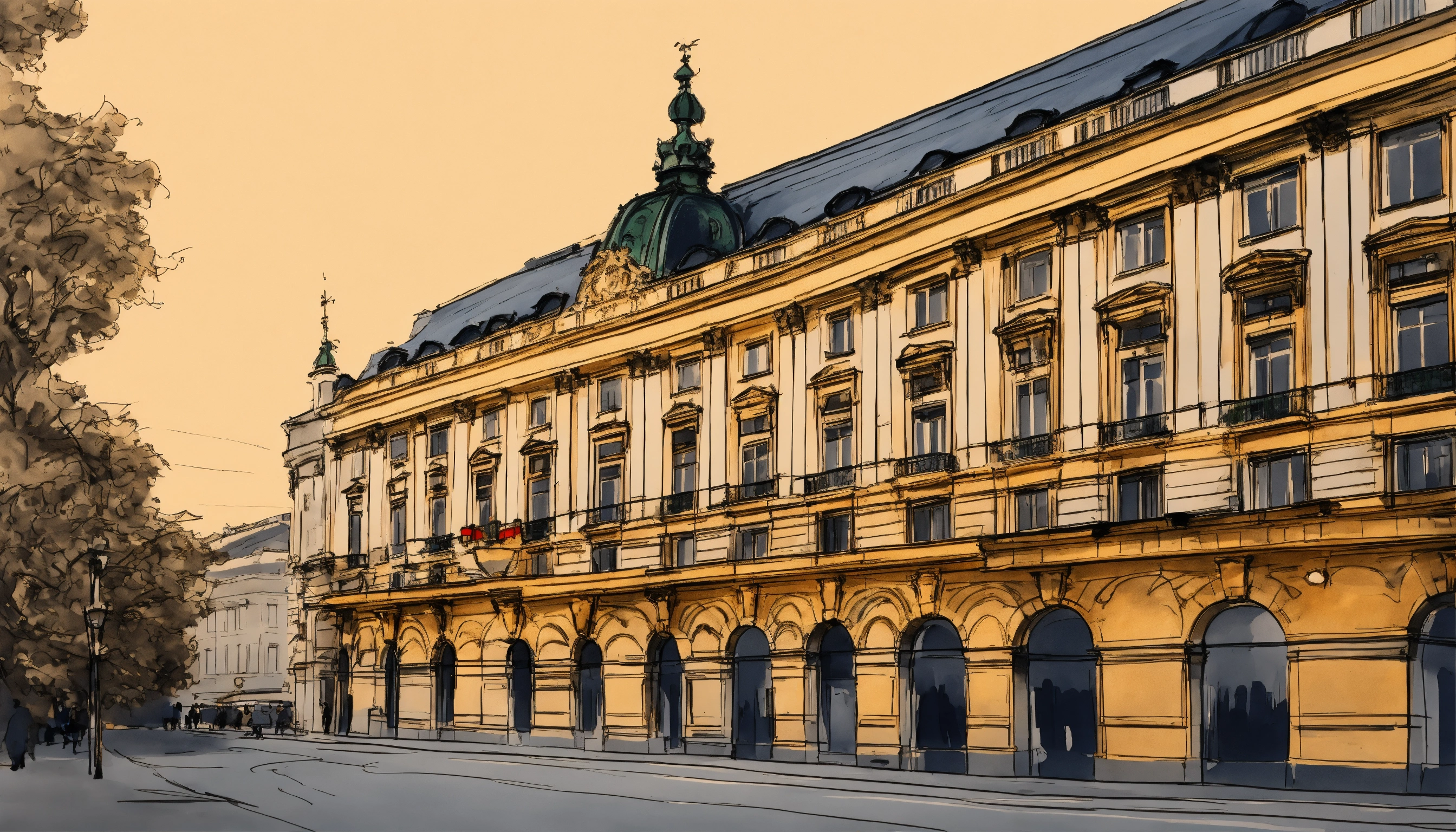 Lexica - A sketch of a vienna landmark